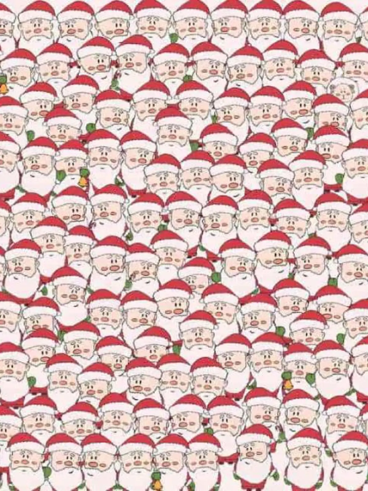 Suchbild Schaf zwischen Santas