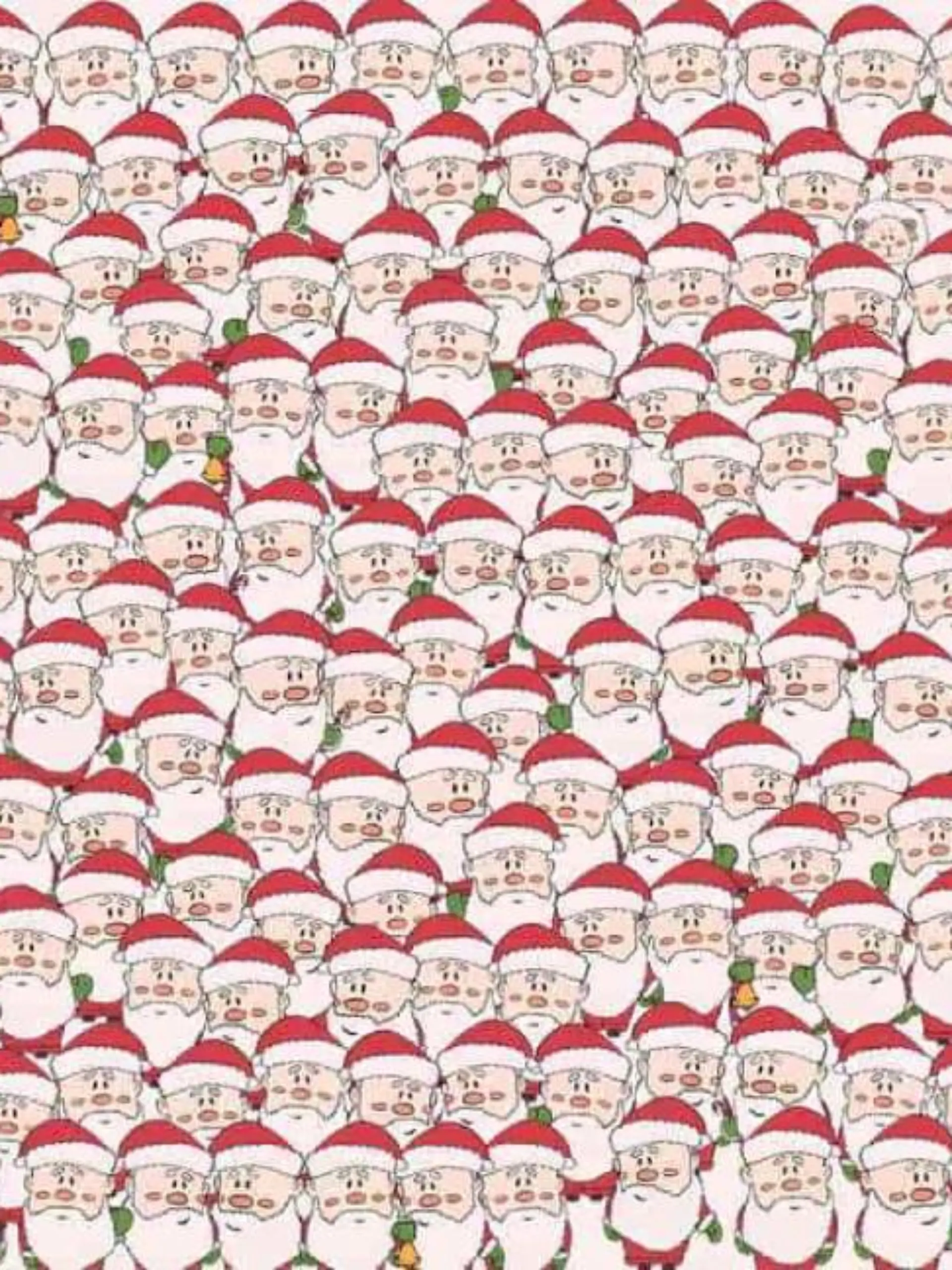 Suchbild Schaf zwischen Santas