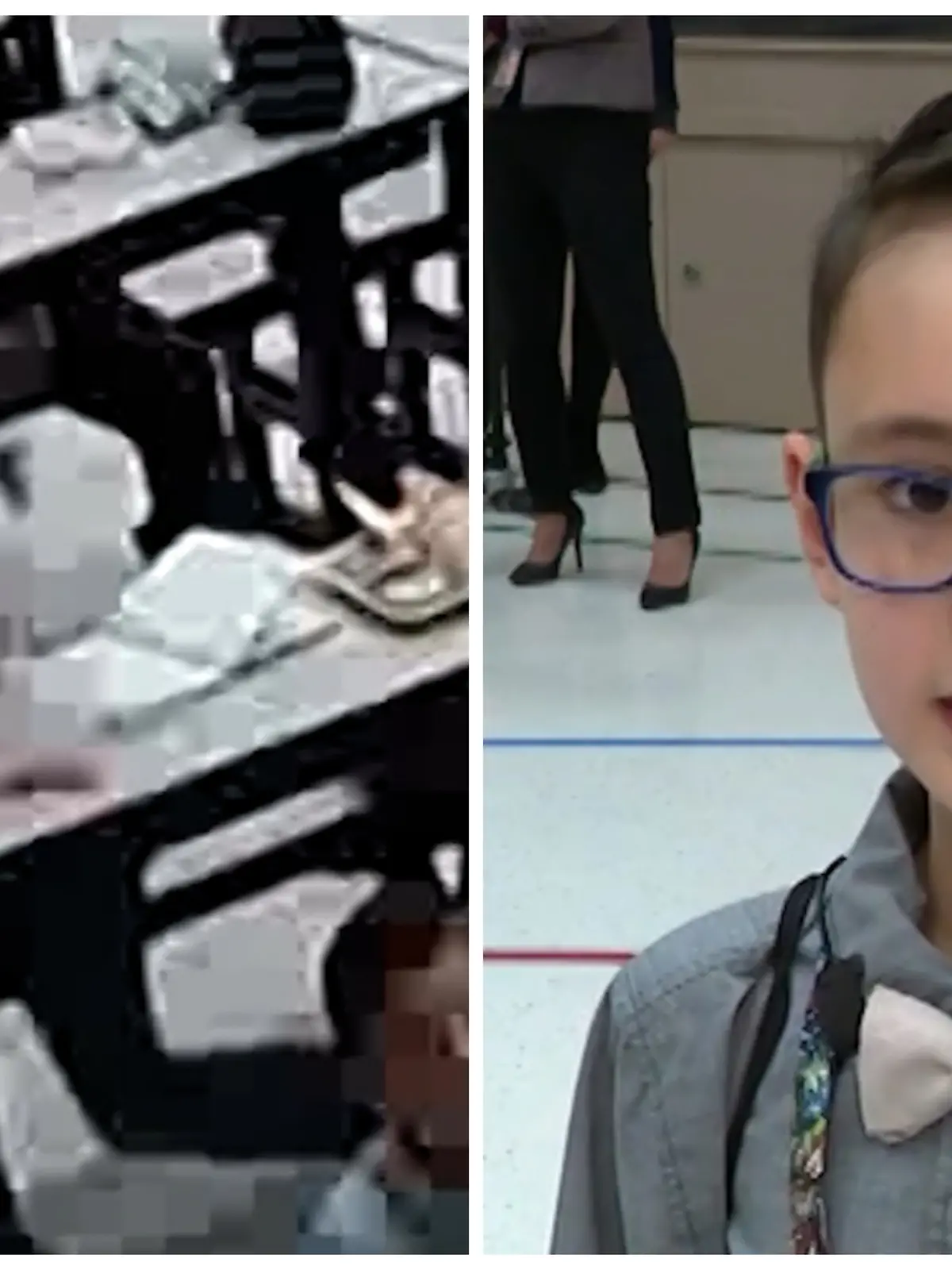 Fotokollage: Links Thomas hilft seinem Mitschüler, der an einer Traube zu ersticken droht, rechts Thomas im Interview.