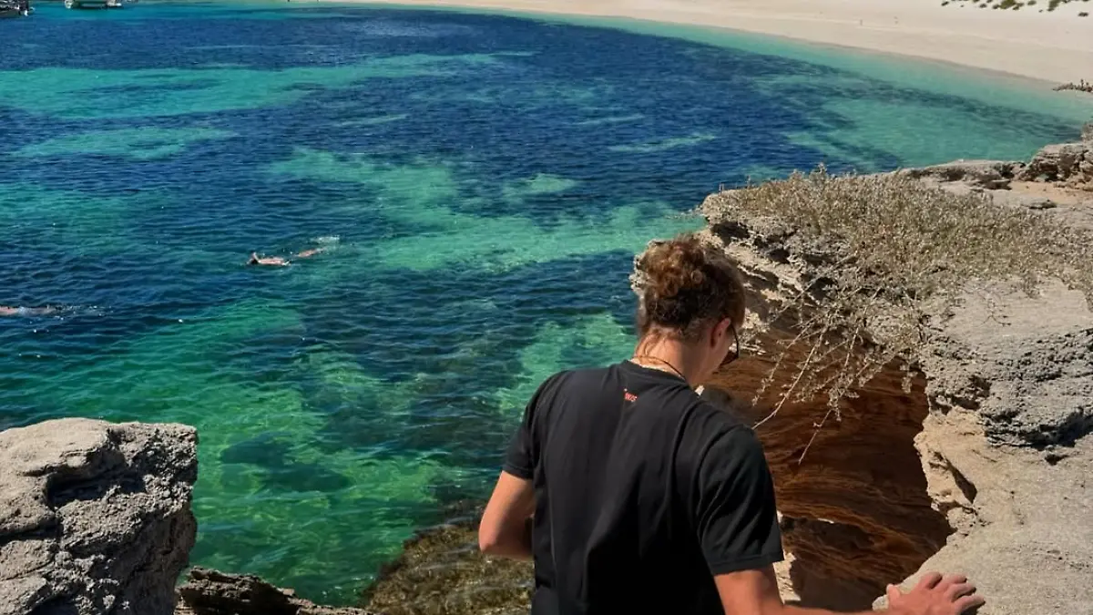 Alexander Zverev am Strand