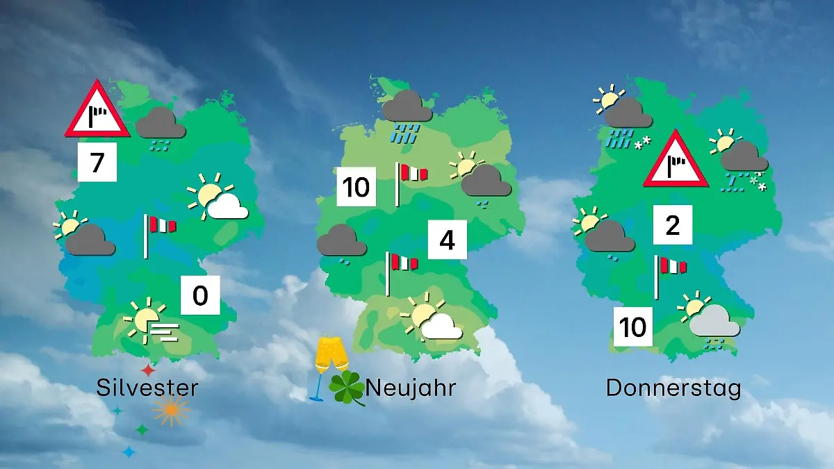 Der Wettertrend von Dienstag bis Donnerstag