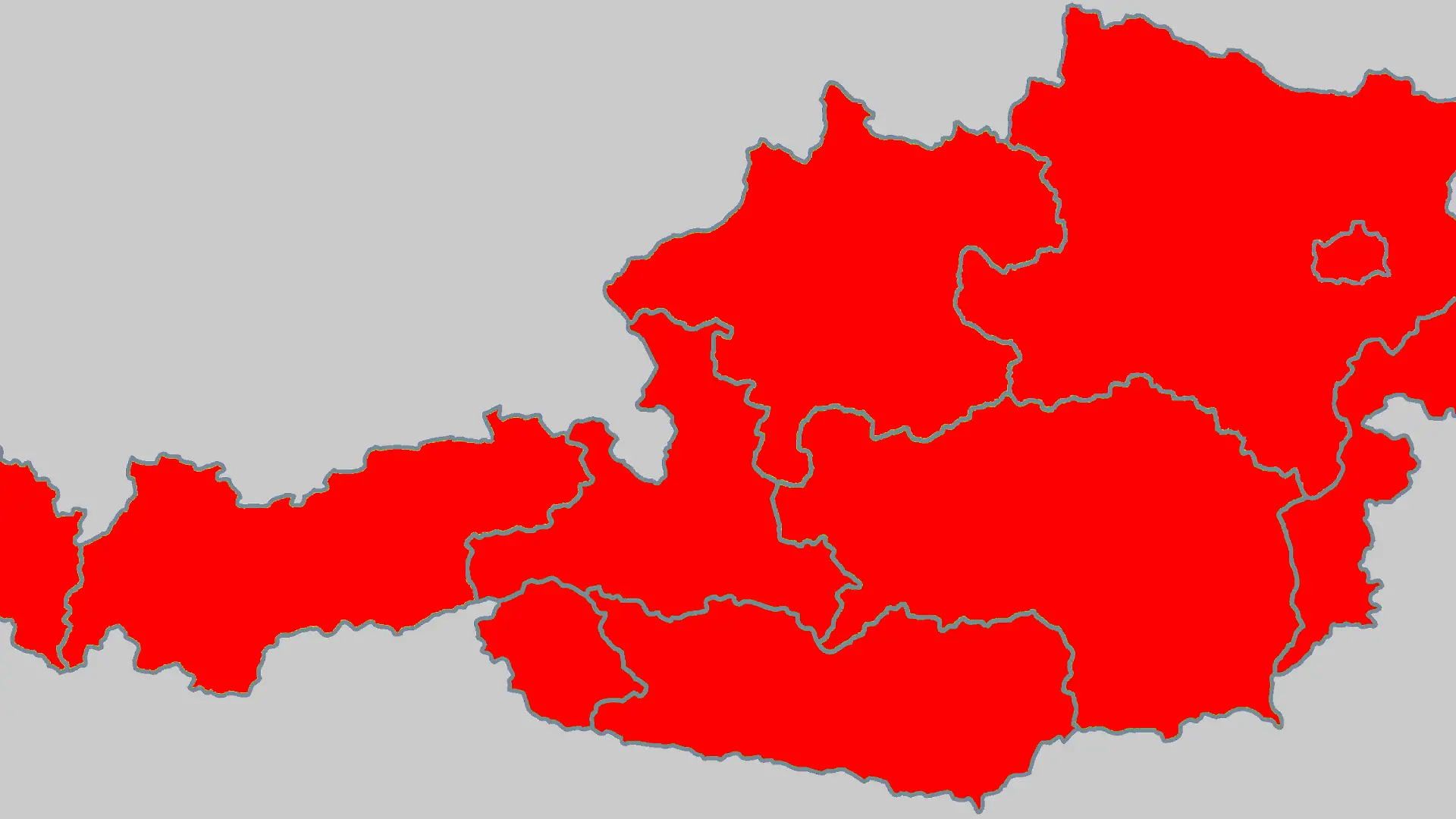 Rote Länderkarte von Österreich