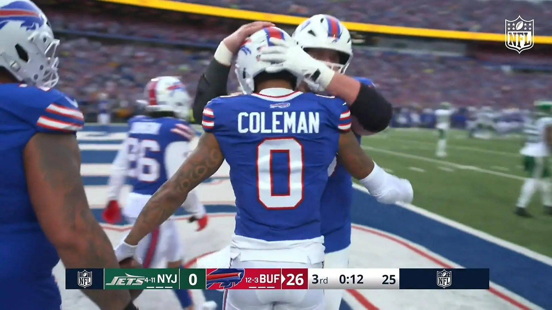 Coleman sichert den Bills Touchdown Dreamteam Allen und Coleman