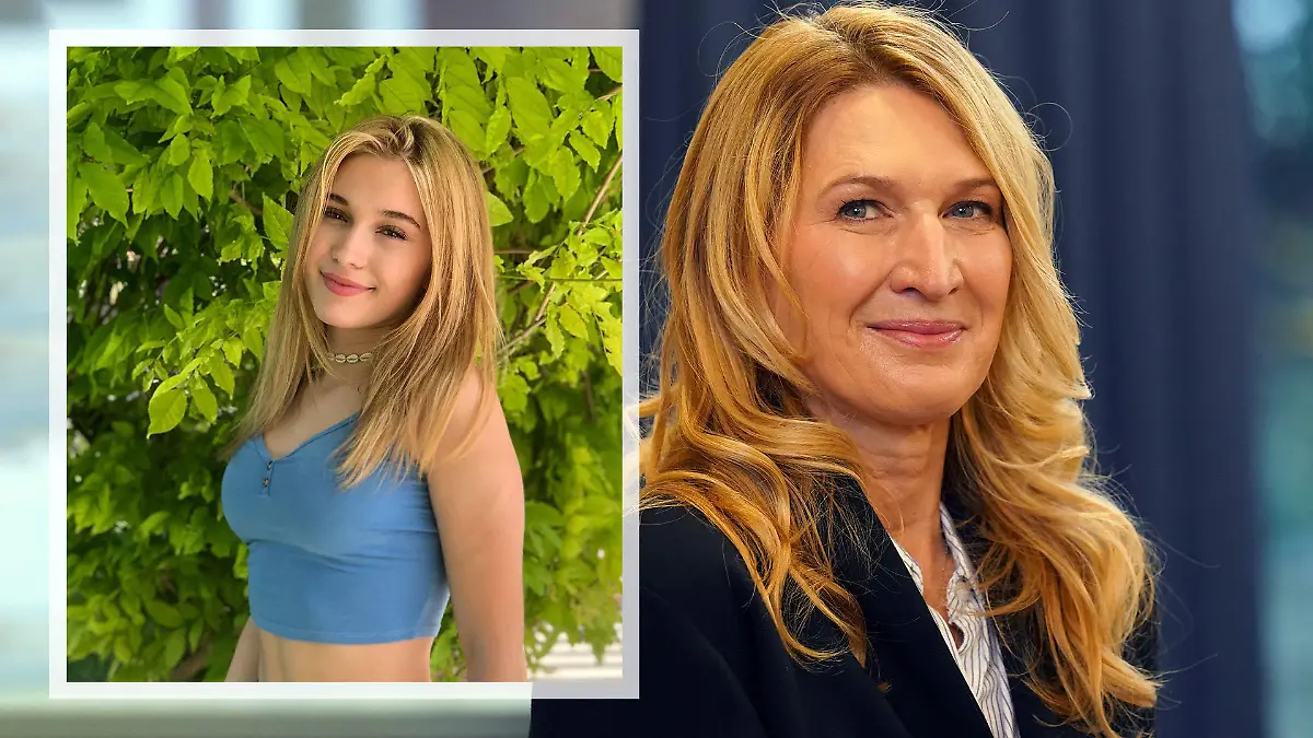 Jaze Elle Agassi (l.) und Steffi Graf