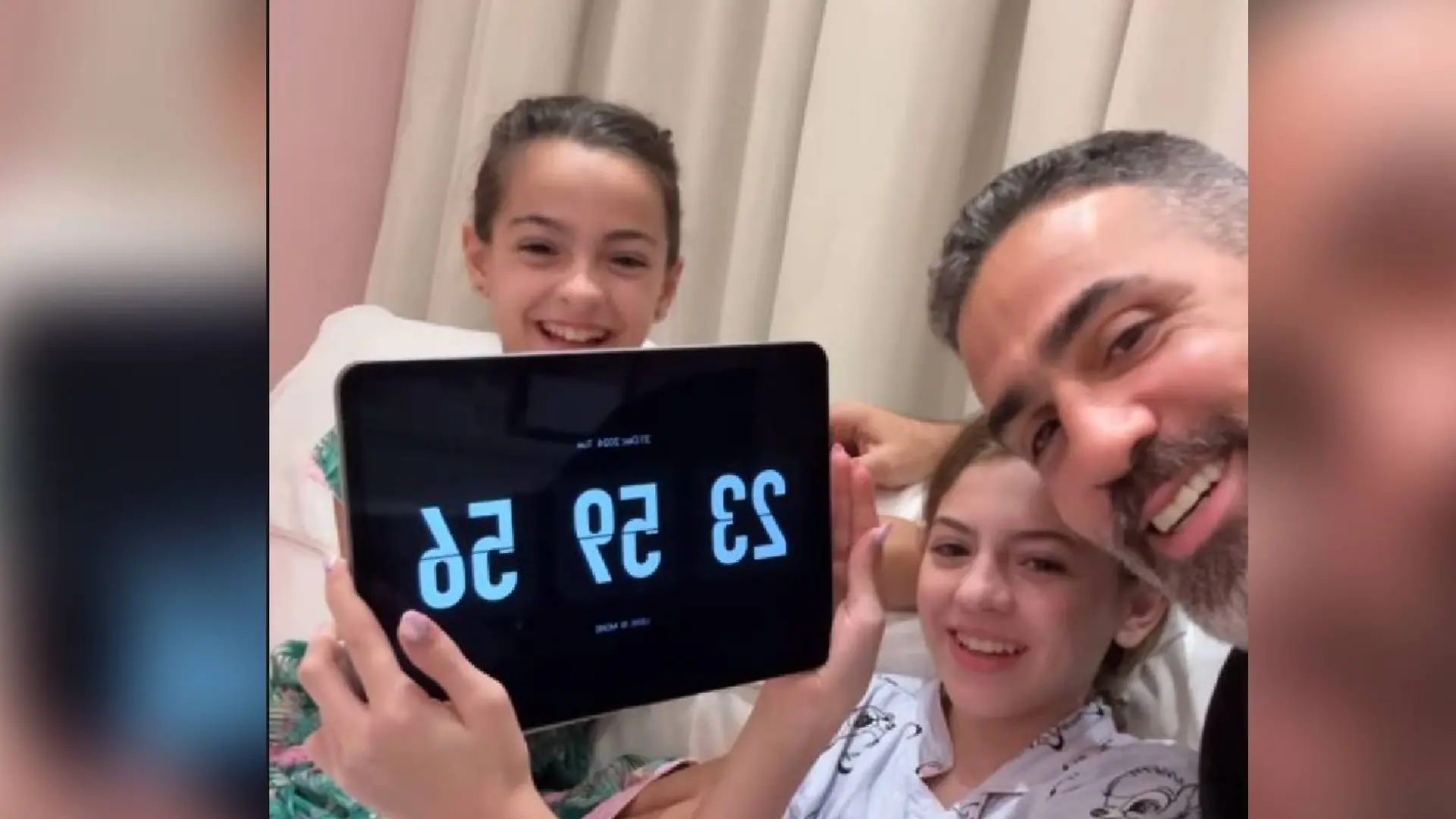 Bushido feiert mit seinen Töchtern ins neue Jahr. 