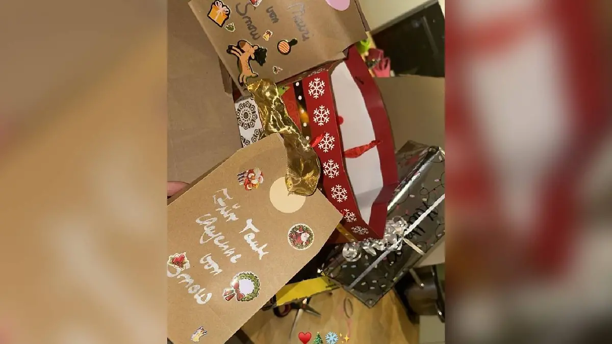 Süße Weihnachtsüberraschung von Yeliz Koc und Snow an Tante Cheyenne Ochsenknecht und ihre Familie. 