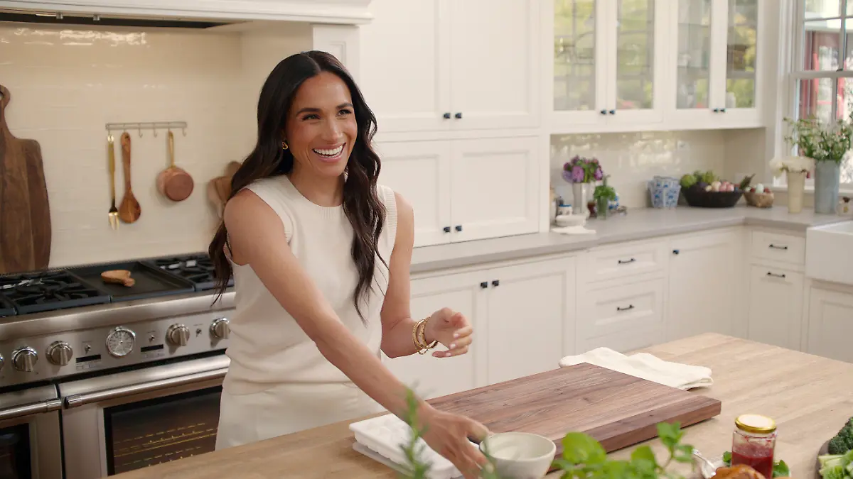 Ein undatiertes, von Netflix veröffentlichtes Foto Meghan, Herzogin von Sussex, in ihrer neuen Lifestyle-Serie „With Love, Meghan”