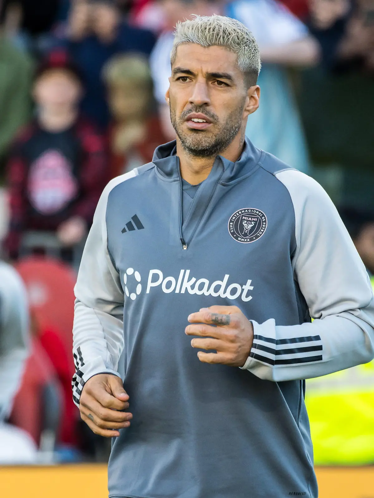 Luis Suarez von Inter Miami CF vor einem MLS-Spiel beim Warmlaufen