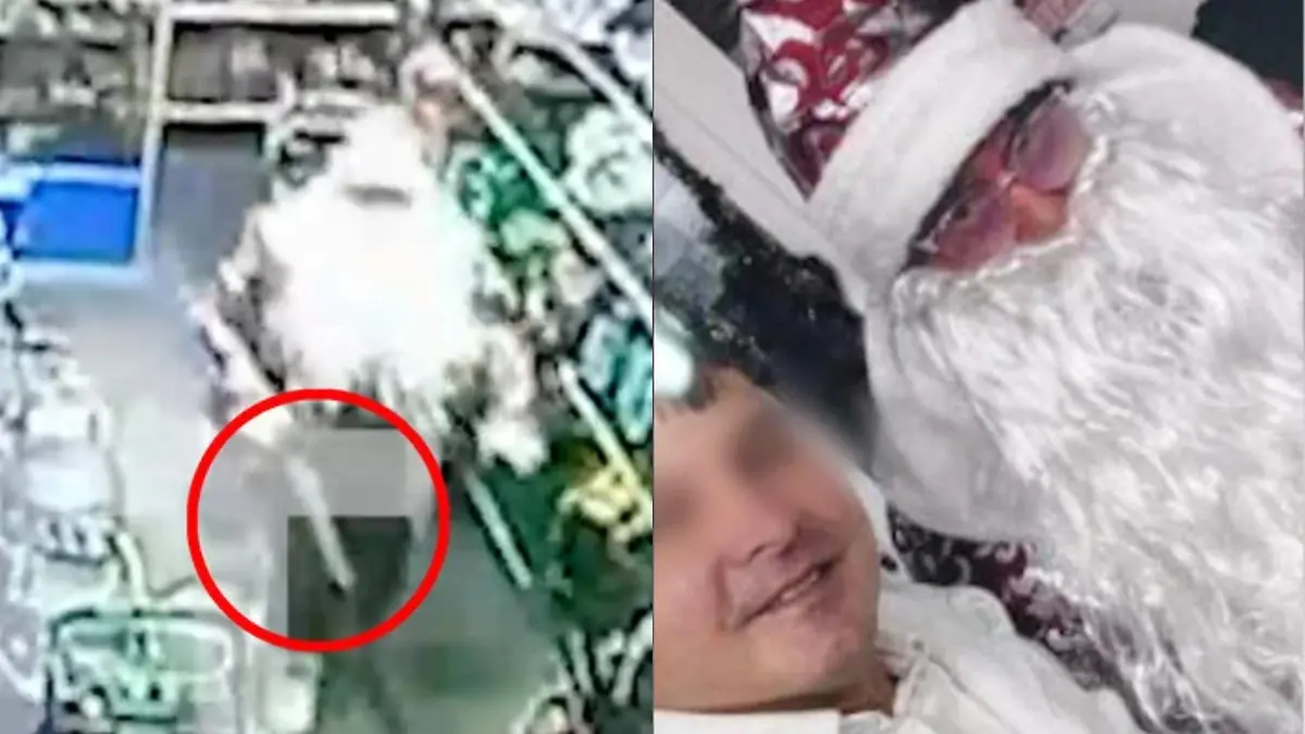 Nach dem Selfie erschießt der Weihnachtsmann sein Opfer mit einer Schrotflinte.