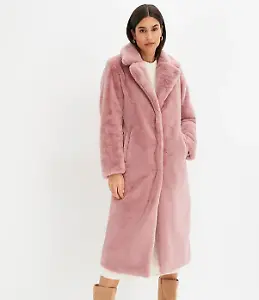 Rosa Mantel aus Fellimitat
