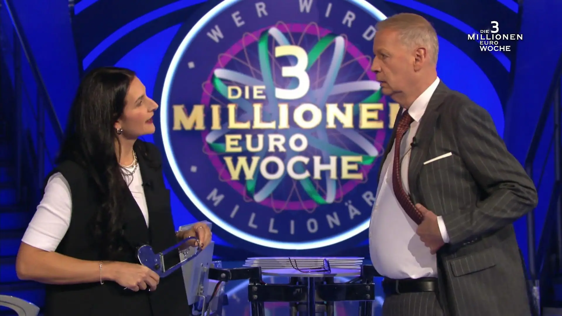 „Wer wird Millionär?”-Kandidatin Jeanette Eckert und Günther Jauch