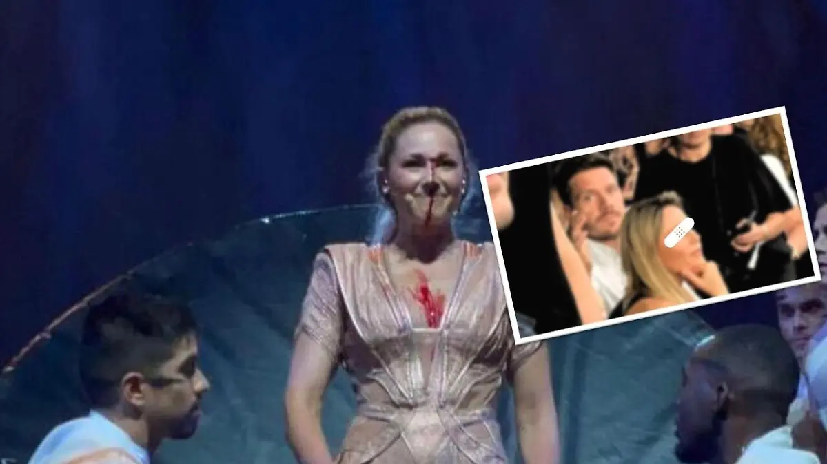 Helene Fischer mit Pflaster