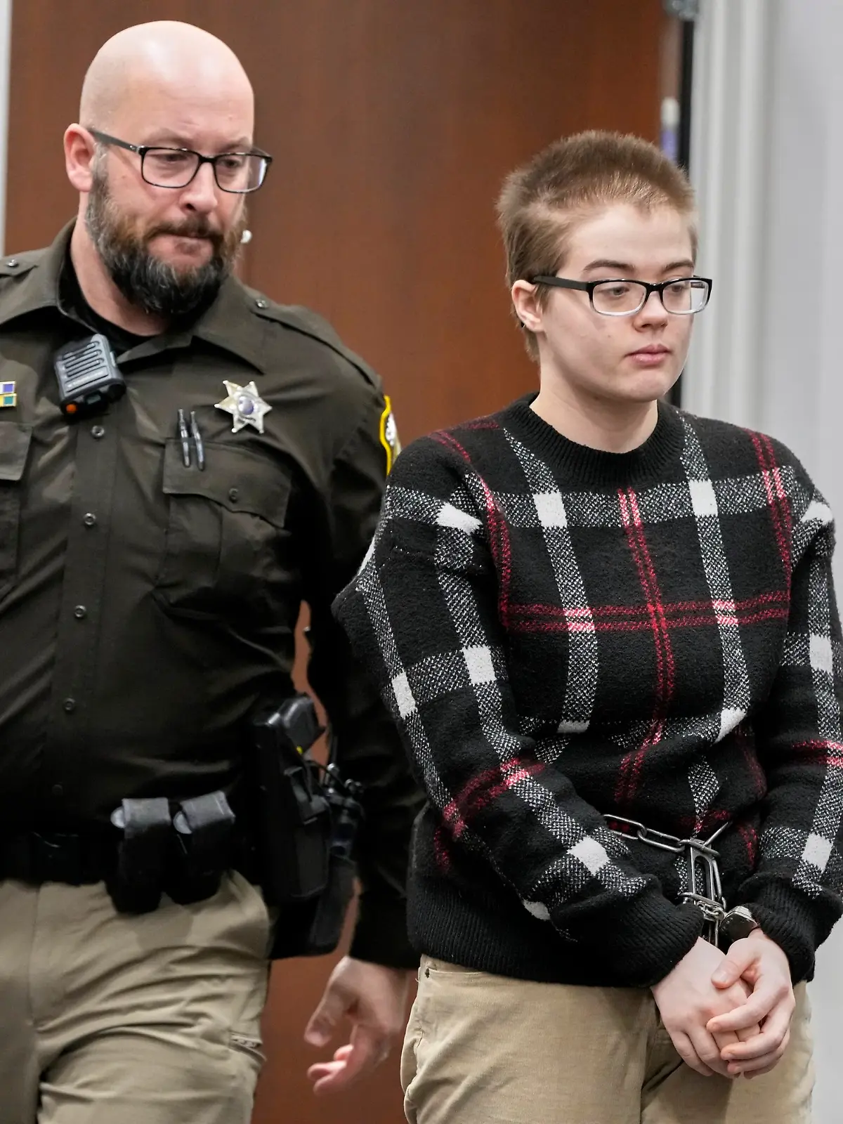 Morgan Geyser appears in a Waukesha County courtroom Thursday, Jan. 9, 2025, in Waukesha, Wis.