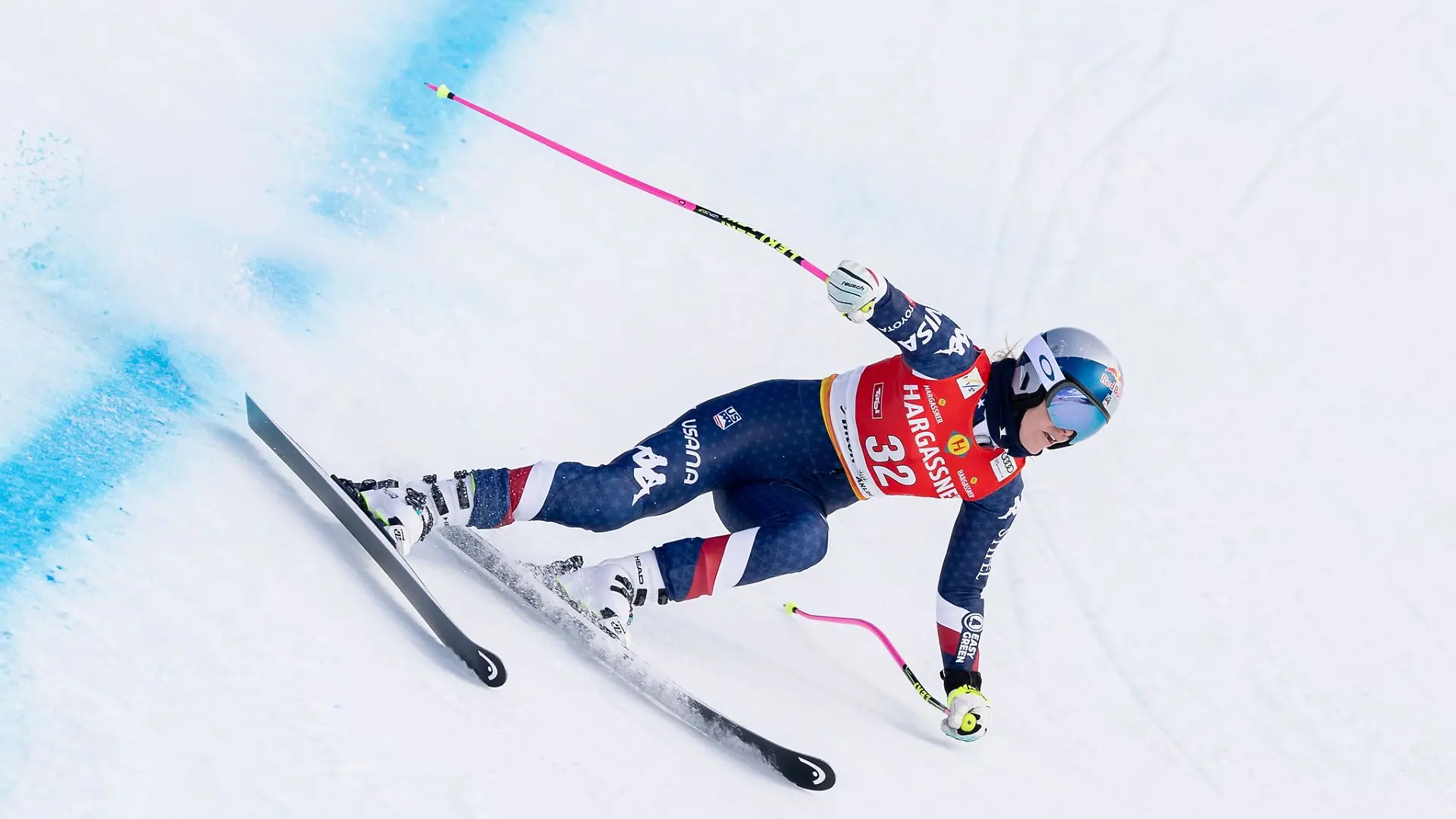 Lindsey Vonn zeigte in der Abfahrt von St. Anton eine starke Vorstellung.