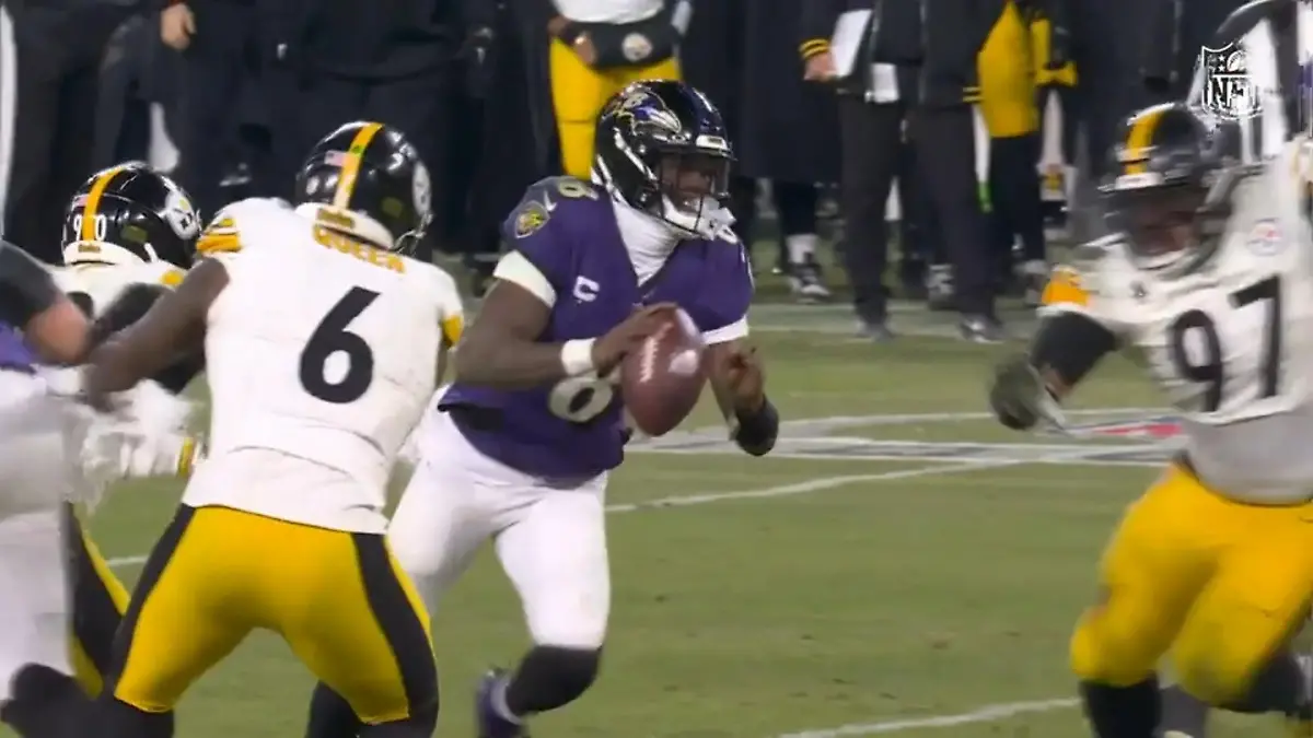 Lamar tanzt die Defense der Steelers aus Ravens dominieren