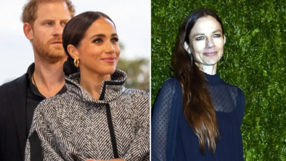 Justine Bateman (re.) übt Kritik an Herzogin Meghan und Prinz Harry.