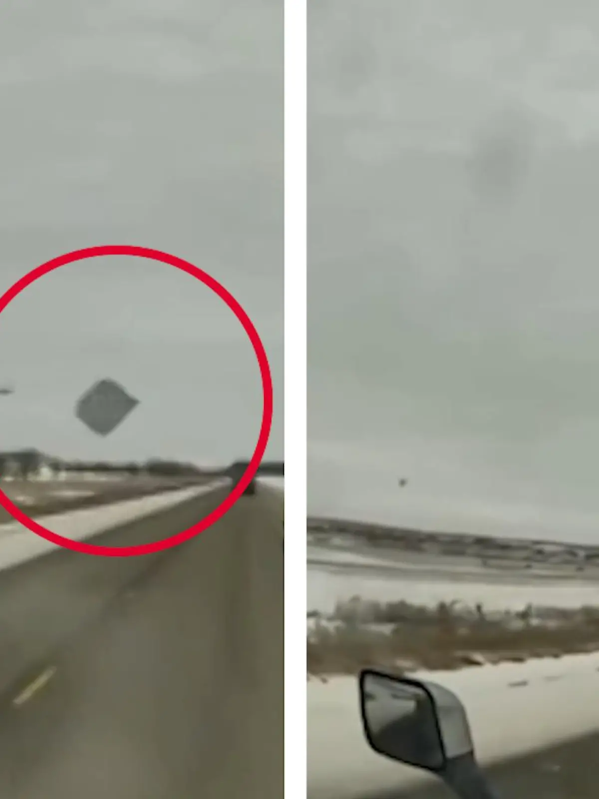 Bild zu: "Eisplatte zertrümmert Windschutzscheibe - bei voller Fahrt!"