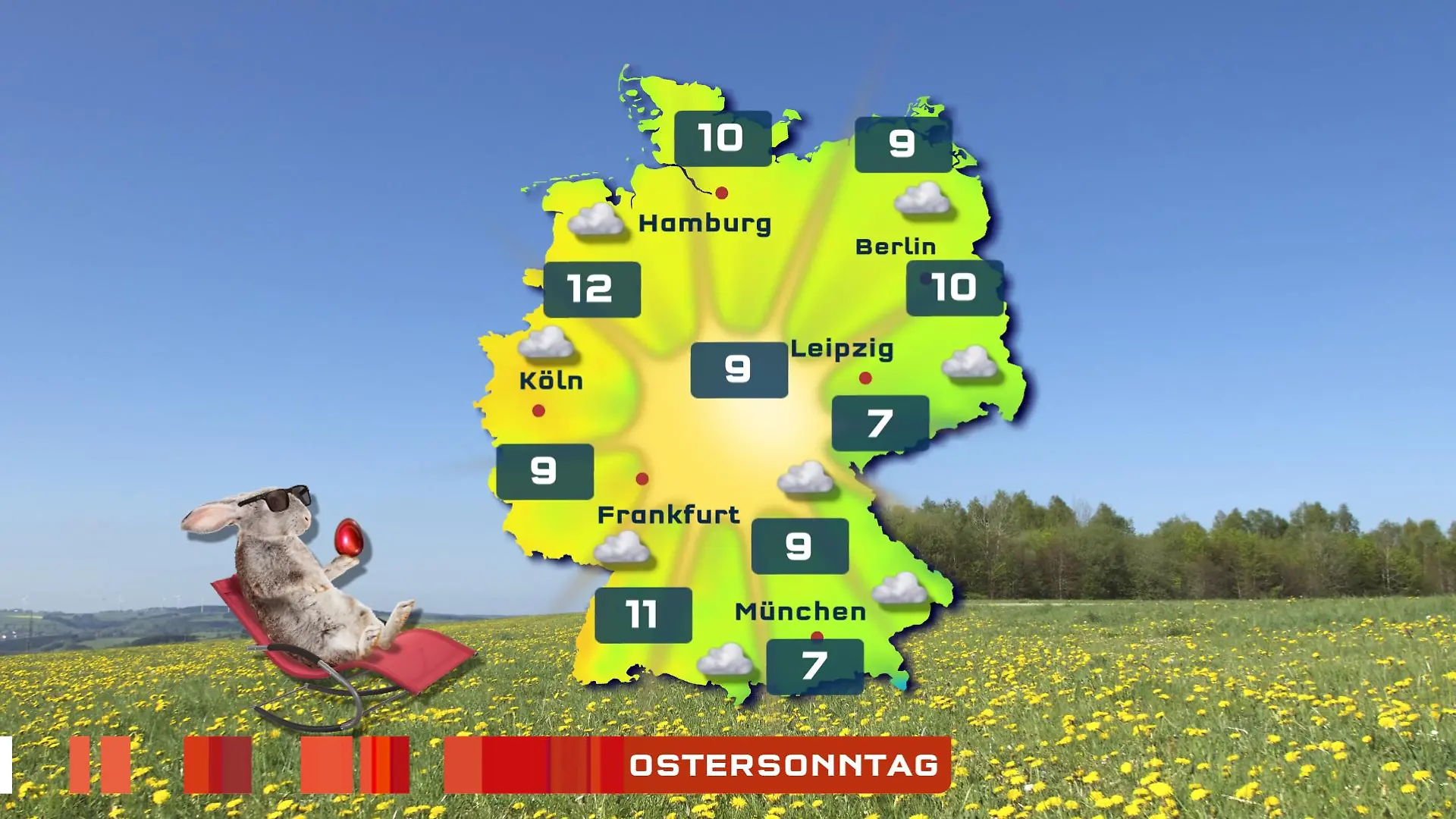 Temperaturen und Sonnenschein zum Ostersonntag