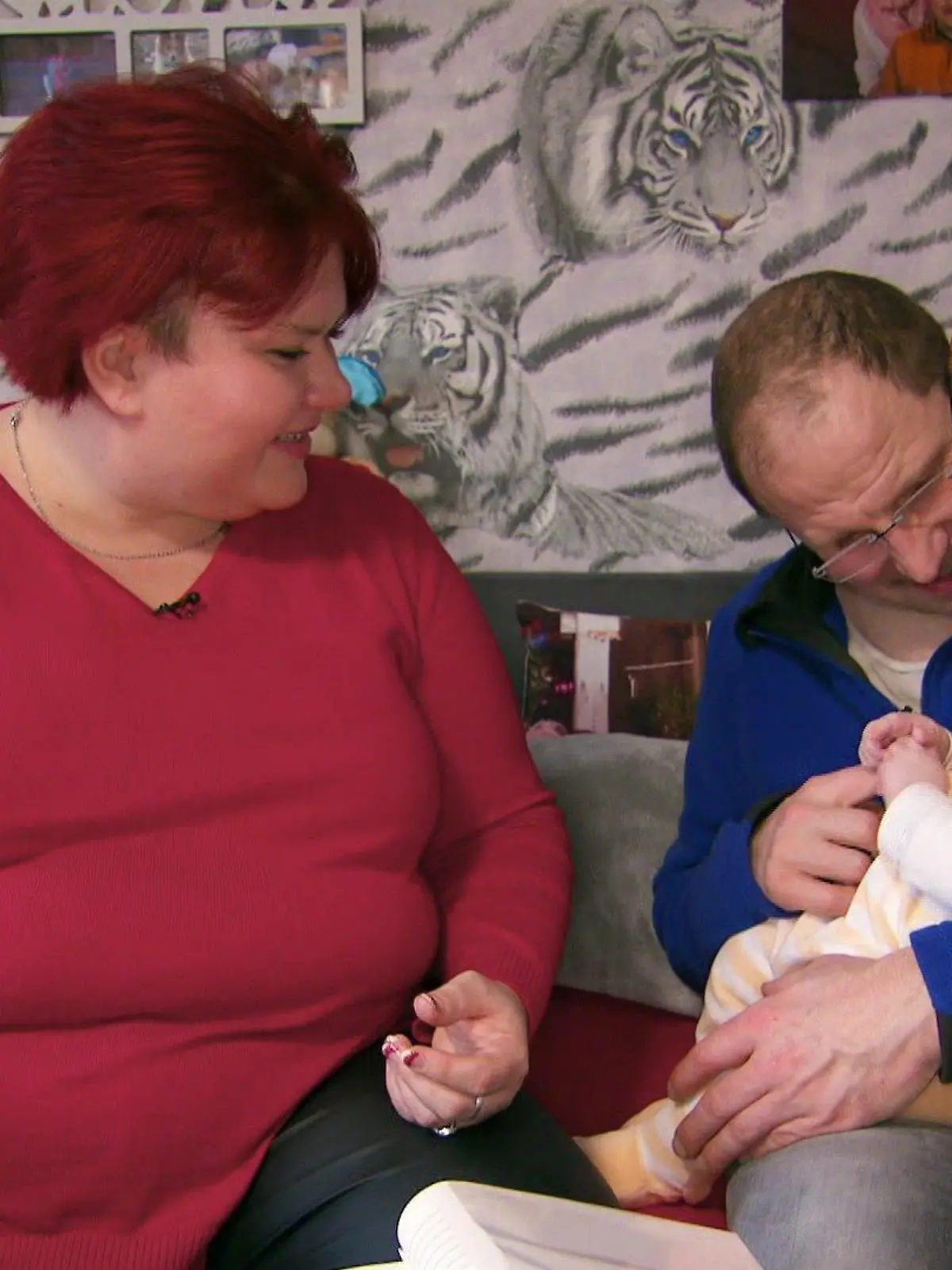 Nicole und Schäfer Steffen mit ihrer kleinen Tochter Lisa