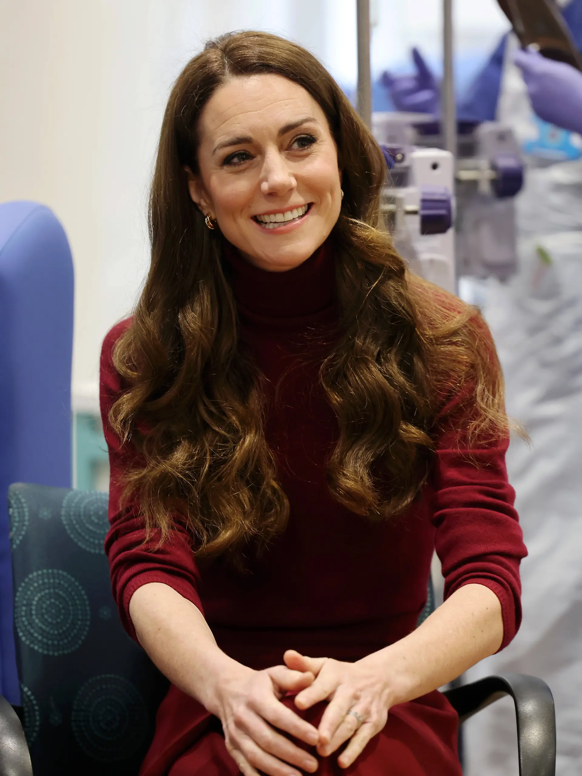 Kate Middleton at The Royal Marsden Hospital in London