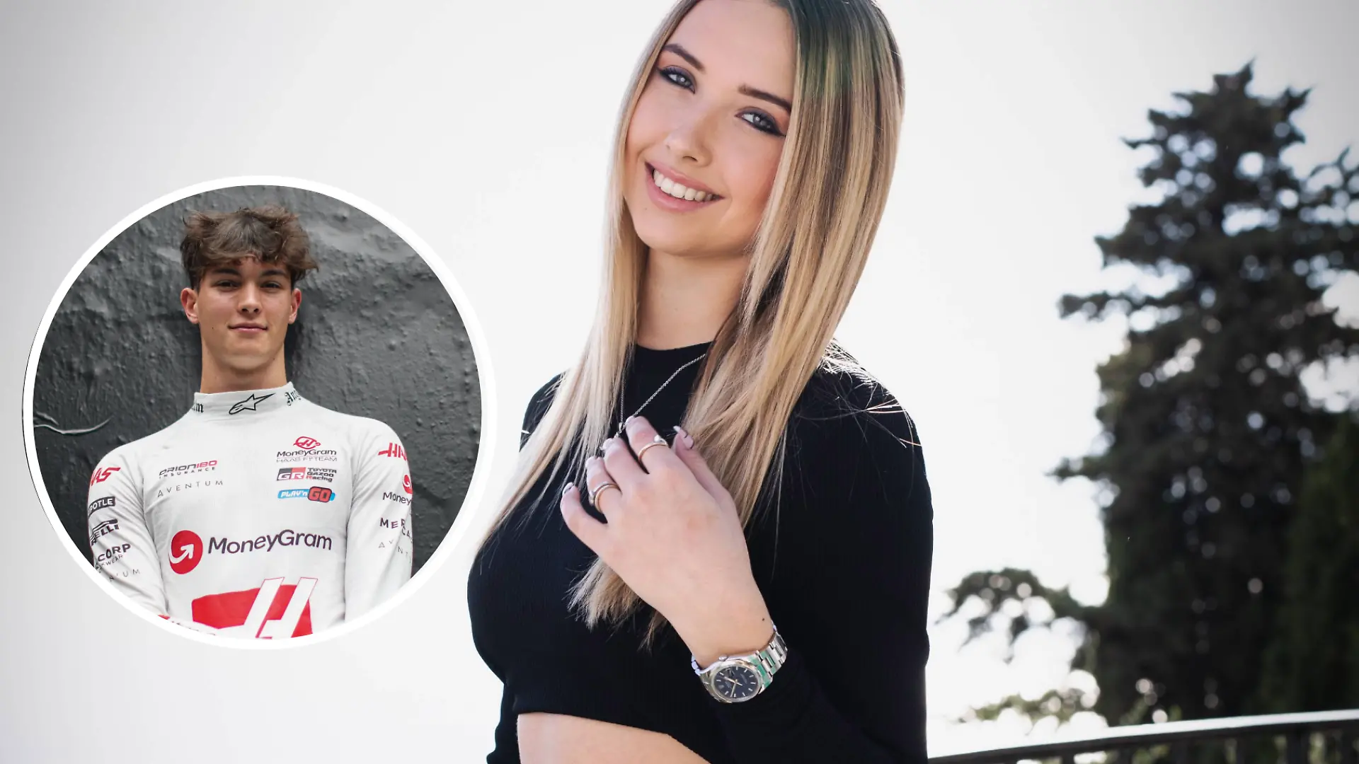 Shania Geiss hat ein Auge auf den F1-Fahrer Ollie Bearman geworfen.