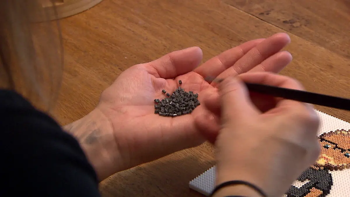 Portraits und Meisterwerke aus Plastik Bilder aus Bügelperlen