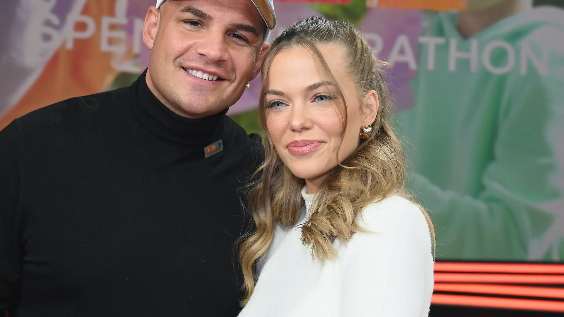 Sänger Pietro Lombardi mit Laura Maria Rypa beim RTL-Spendenmarathon 2023.