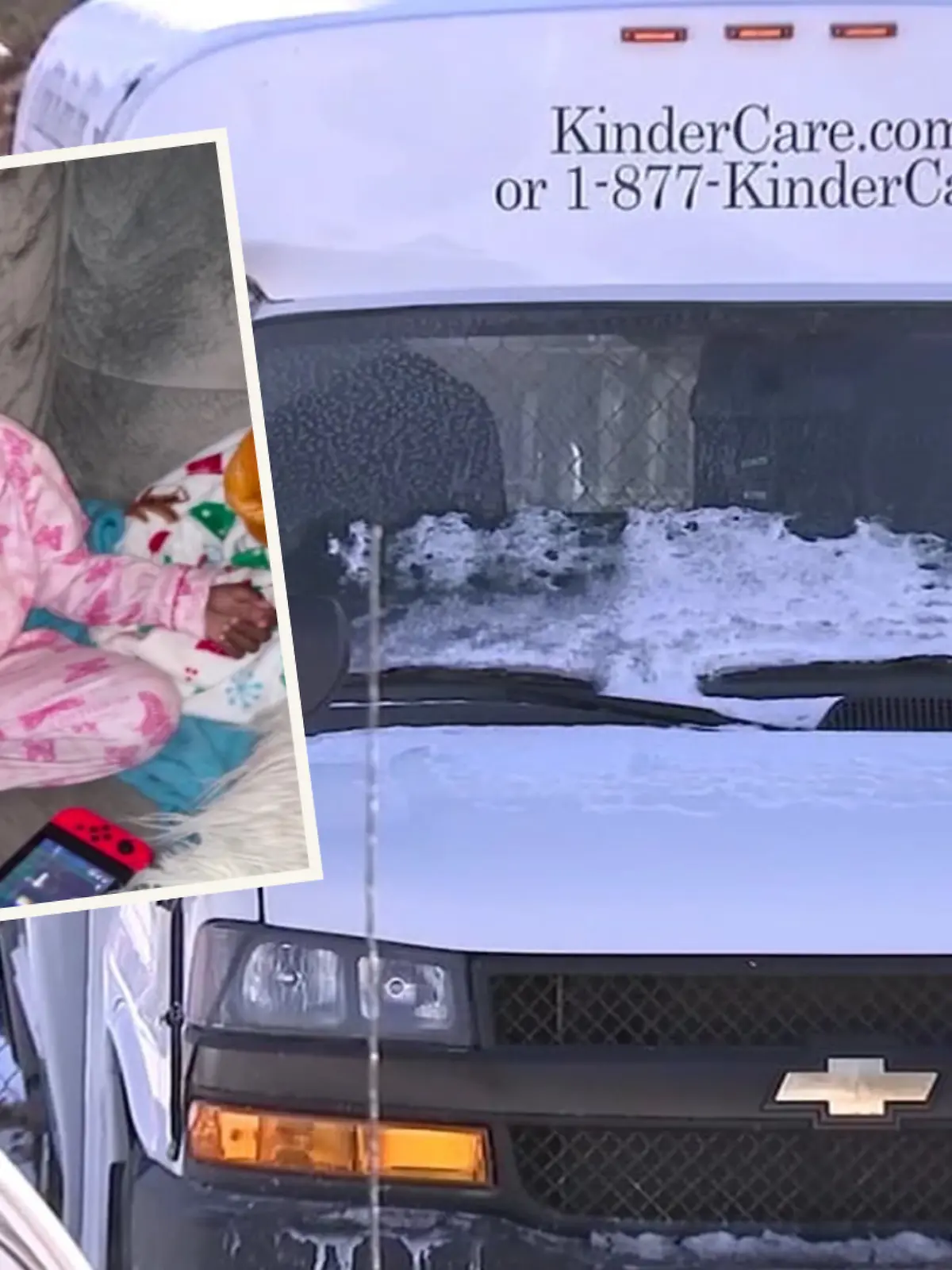 Auf dem Weg in die Kinderbetreuung schläft die kleine Dior im Bus ein. 