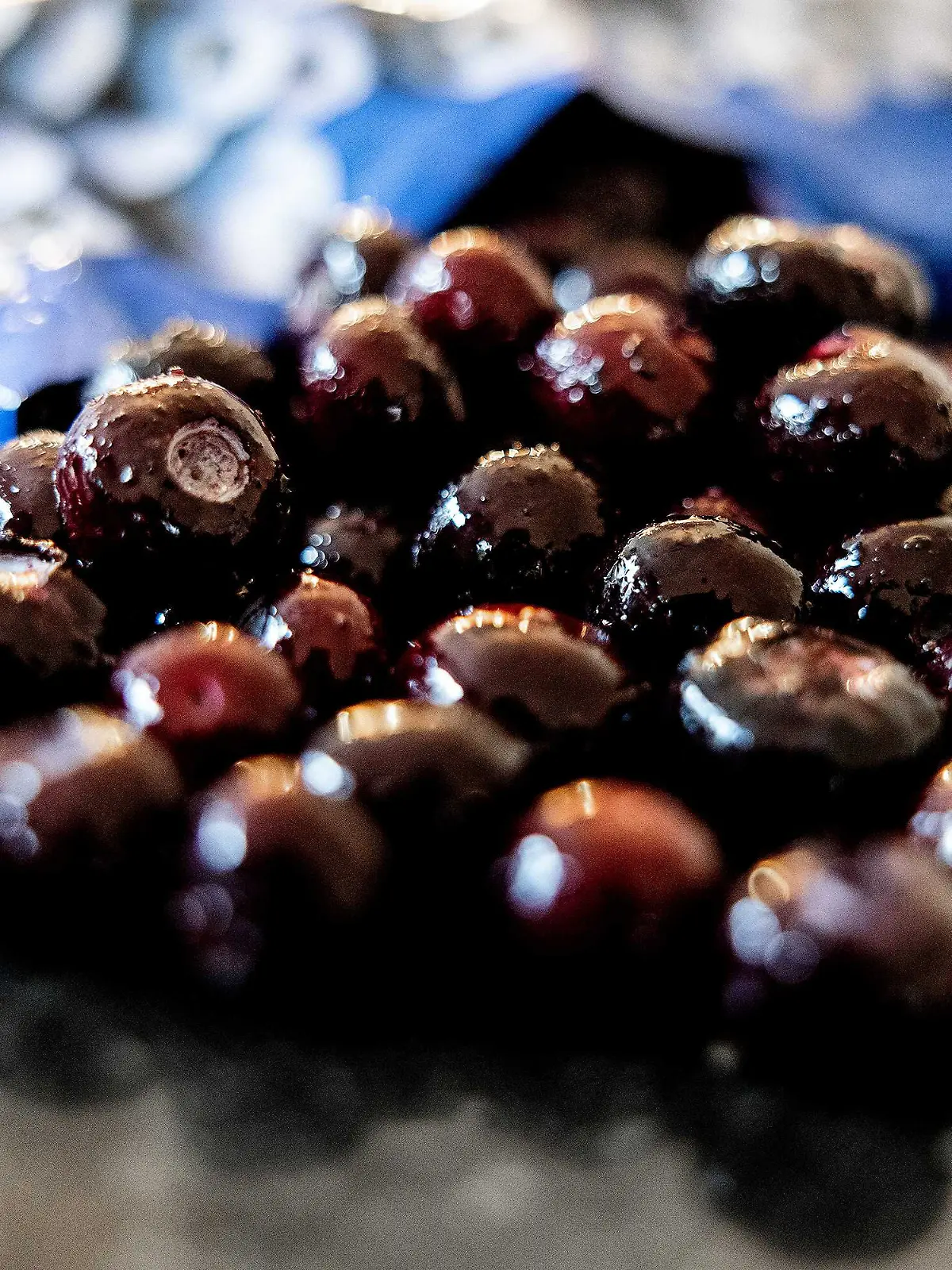 Tiefgefrorene Heidelbeeren