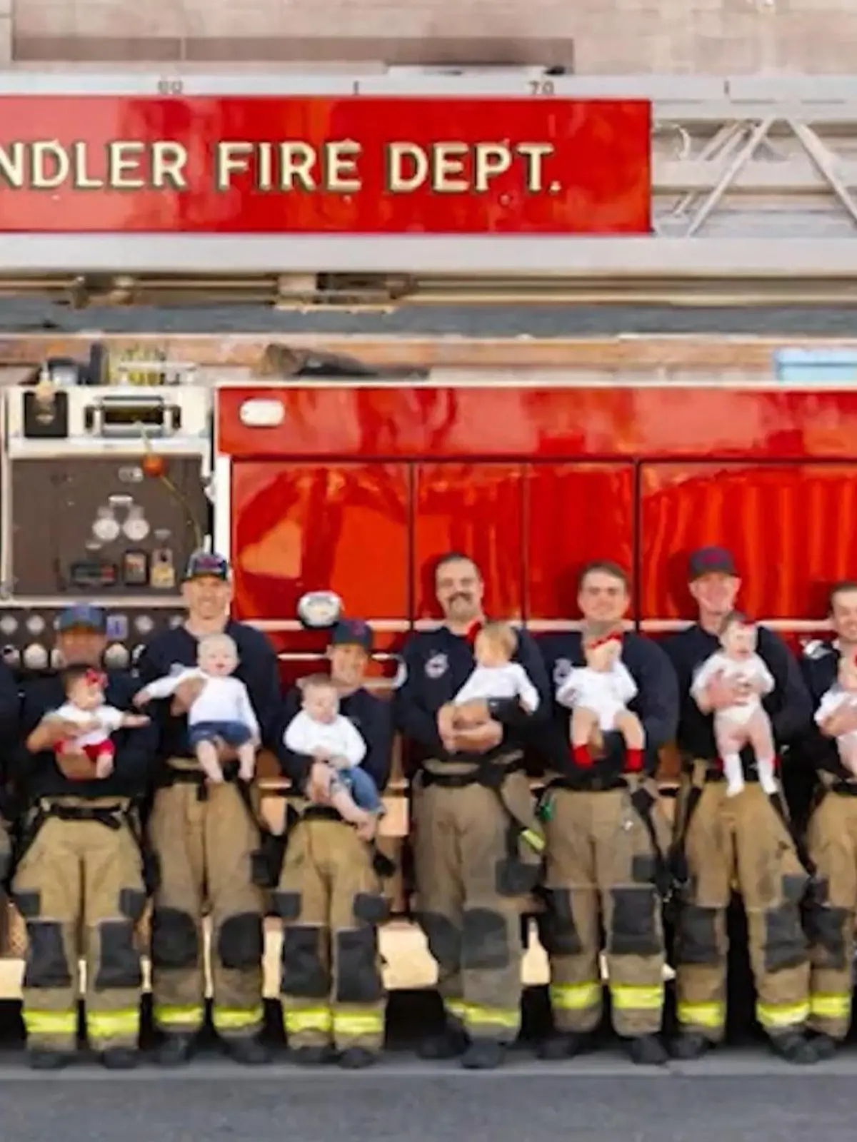 Bild zu: "Zuckersüß! Babyboom-Feuerwehr zeigt ihren Nachwuchs"