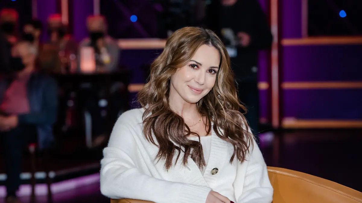 Mandy Capristo bei der MDR-Talkshow Riverboat am 11.11.2022 in Leipzig.