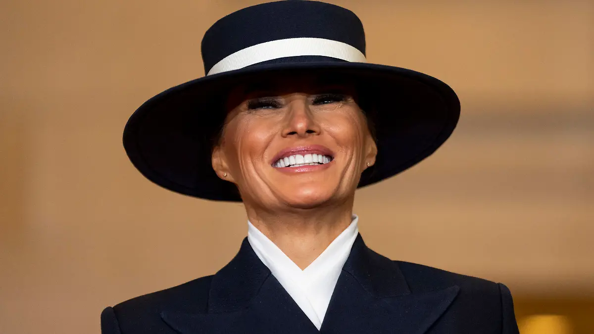 Seltenes Bild: First Lady Melania Trump konnte bei der Amtseinführung ihres Ehemanns auch lachen.