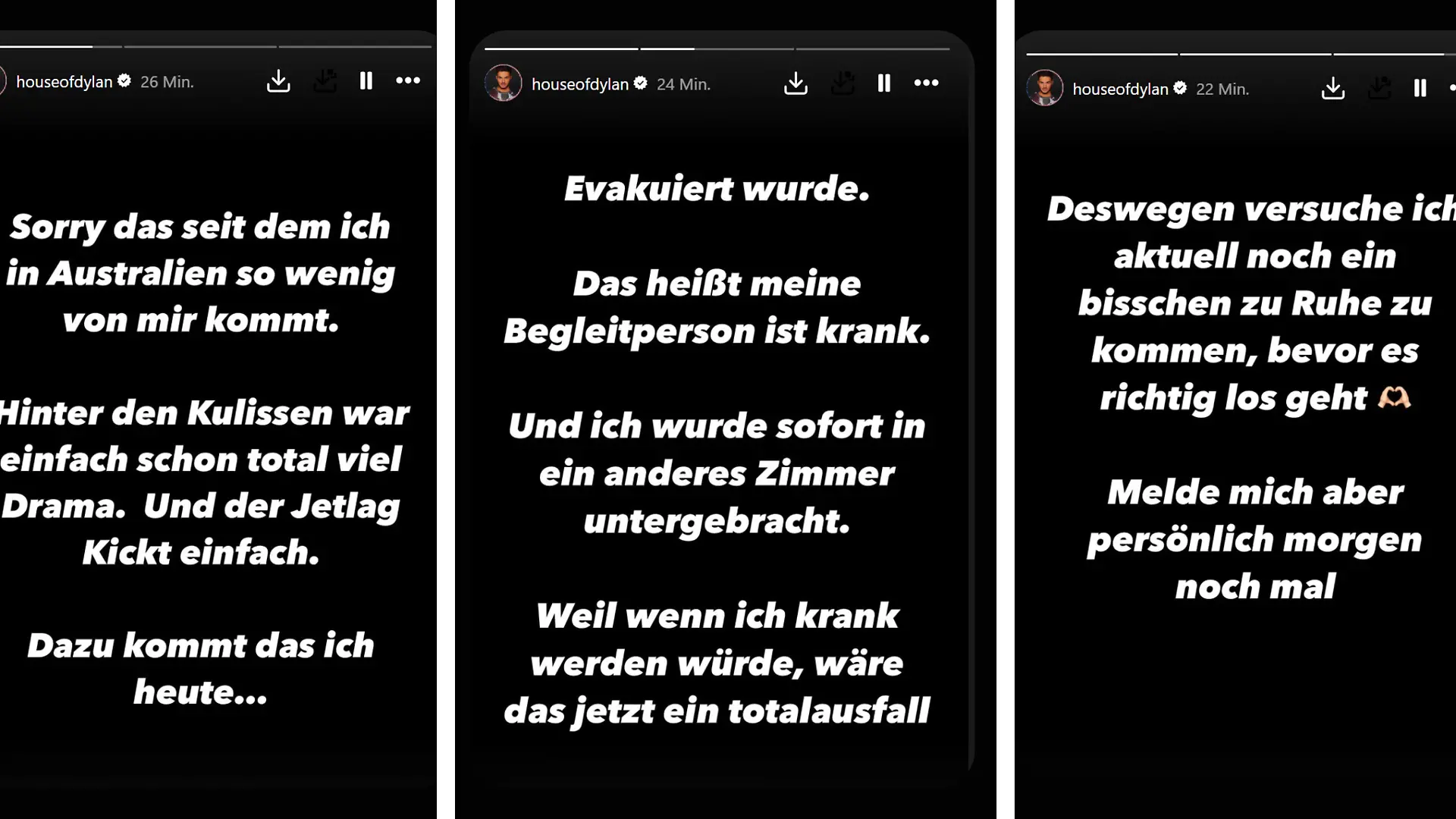 Rafi Rachek hat sich in Australien einen Infekt eingefangen. Damit Sam Dylan sich nicht ansteckt, wurden die beiden räumlich getrennt.