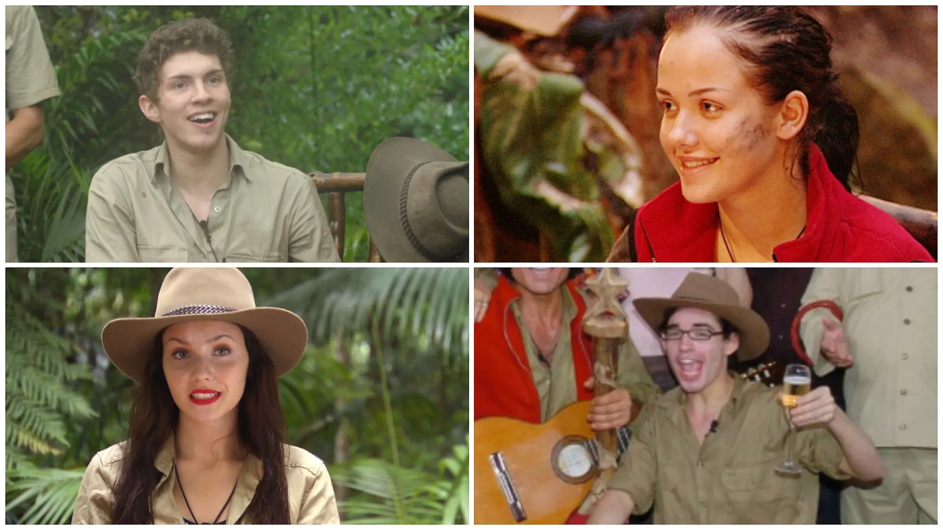 Joey Heindle, Kim Gloss, Nathalie Volk und Daniel Küblböck sind die jüngsten Dschungelcamper aller Zeiten