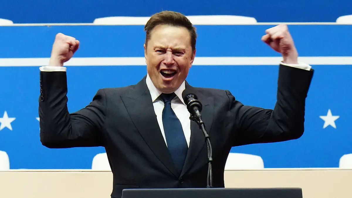 Elon Musk war bei der Wahlparty nach Trumps Vereidigung sichtlich gut gelaunt.