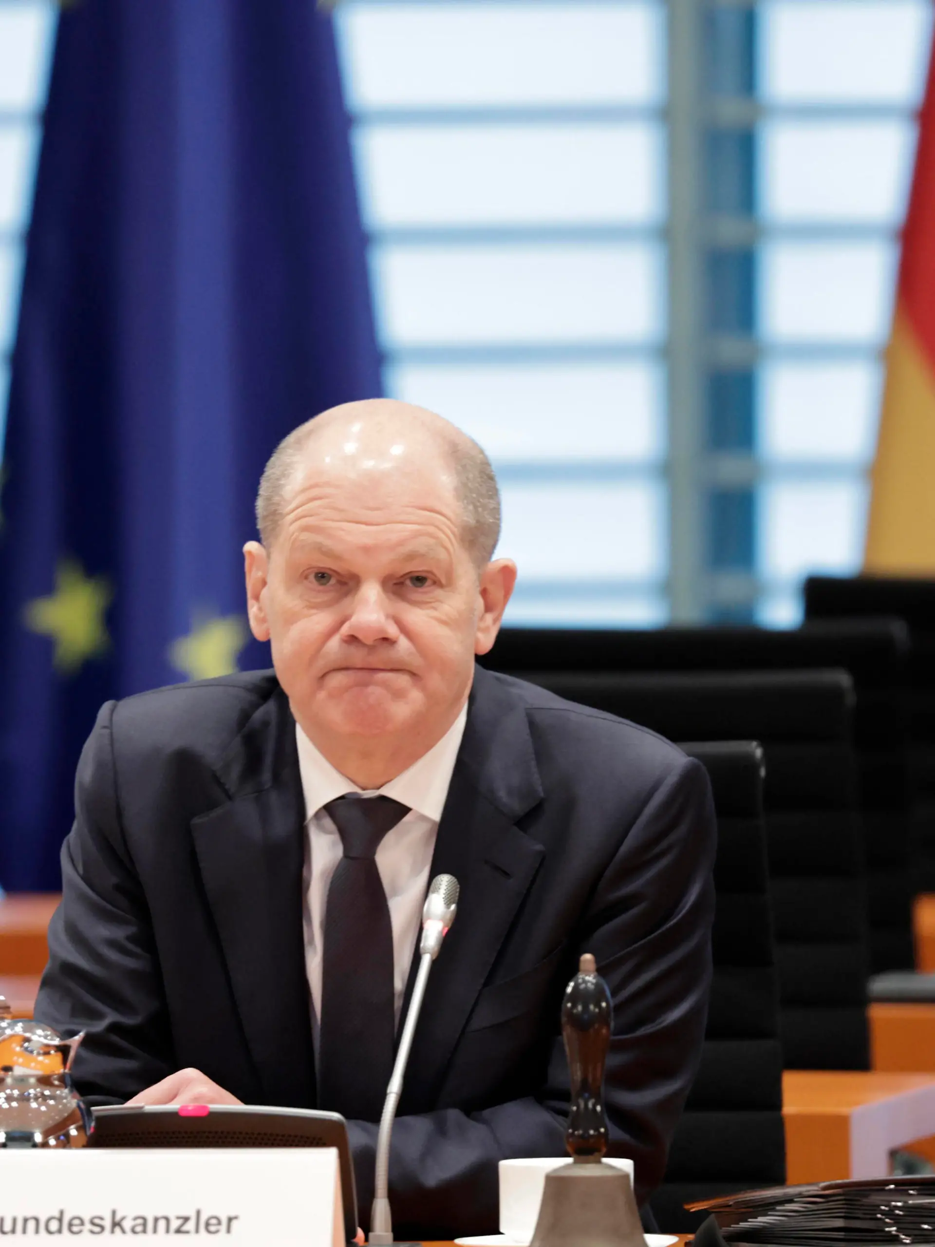  Olaf Scholz, Bundeskanzler, SPD, 15. Kabinettsitzung, DEU, Berlin, 13.04.2022 *** Olaf Scholz, Chancellor, SPD, 15 Cabinet meeting, DEU, Berlin, 13 04 2022