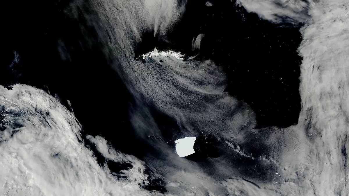 Satellitenfoto des A23a.