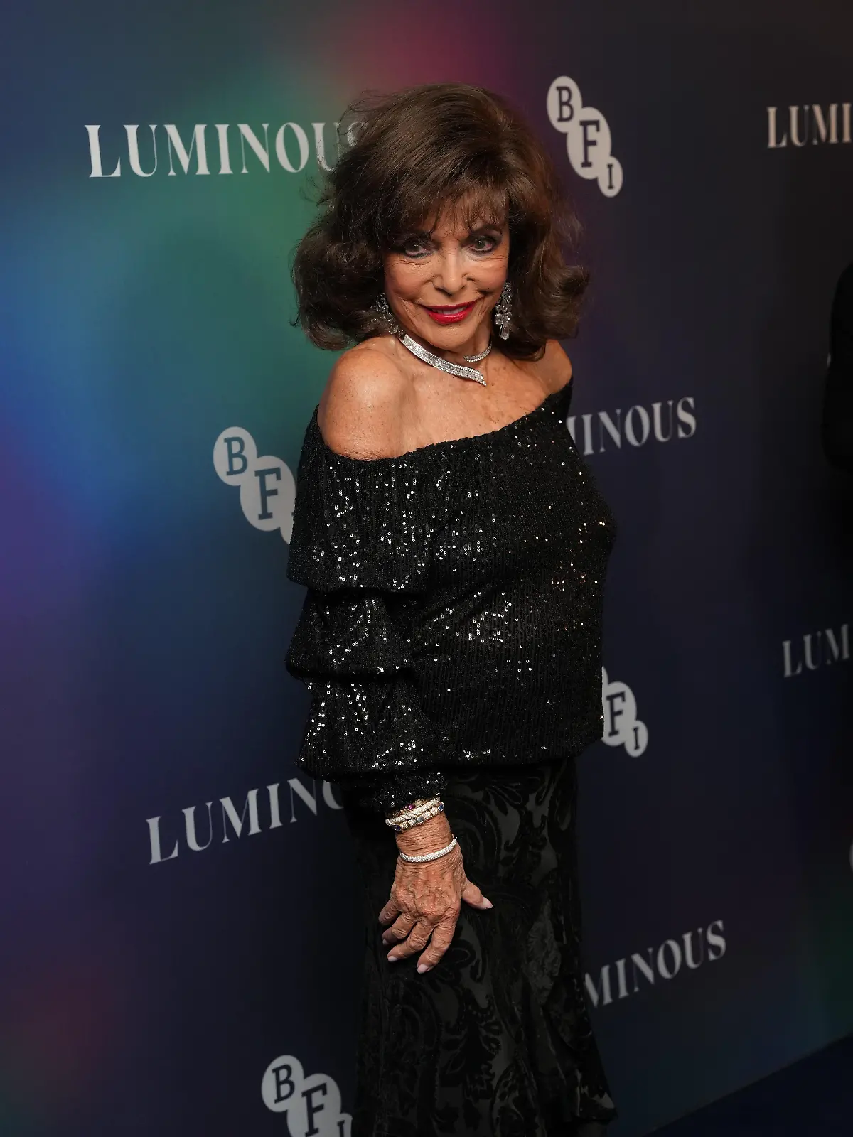 Joan Collins im Oktober 2024.