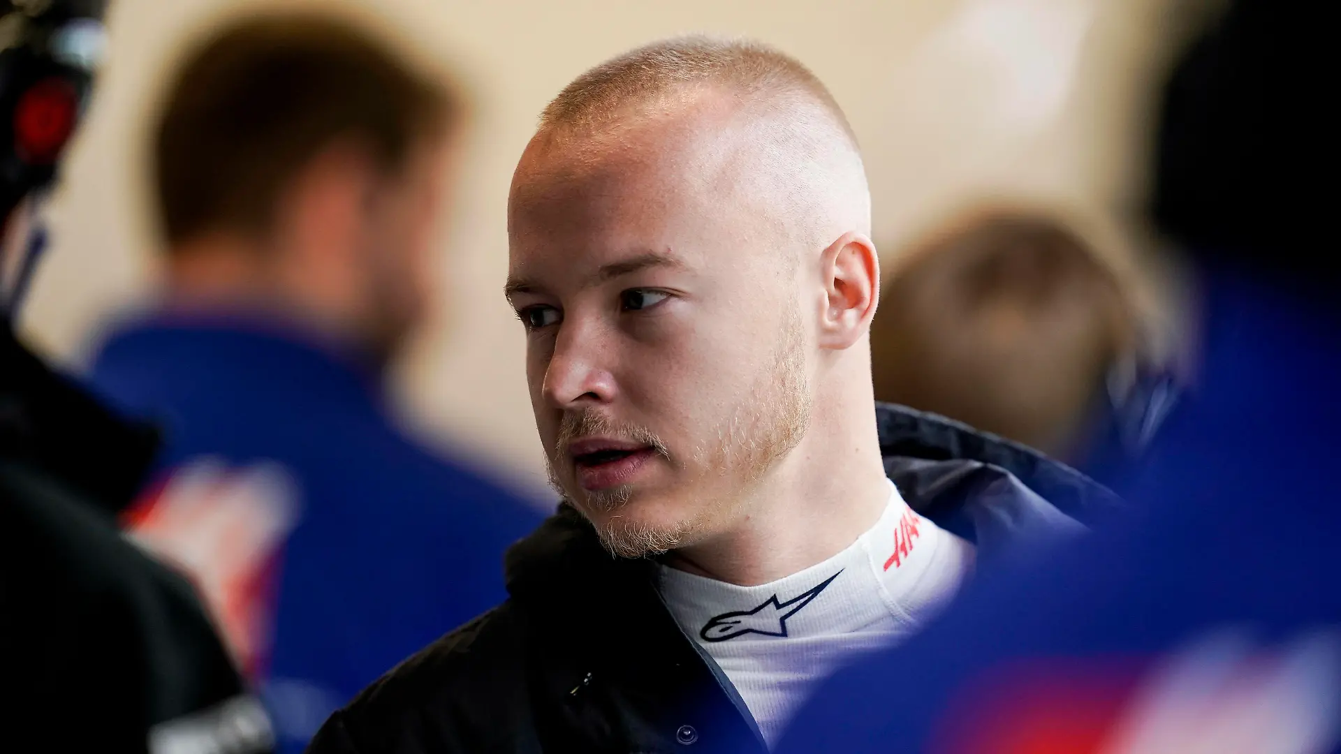 February 25, 2022, Montmelo, Spain: NIKITA MAZEPIN of Russia and Haas F1 Team in the garage during day three of the 2022 FIA Formula 1 Pre-Season testing at Circuit de .Barcelona-Catalunya in Montmelo, Spain. Montmelo Spain - ZUMAg147 20220225_zap_g147_019 Copyright: xJamesxGasperottix