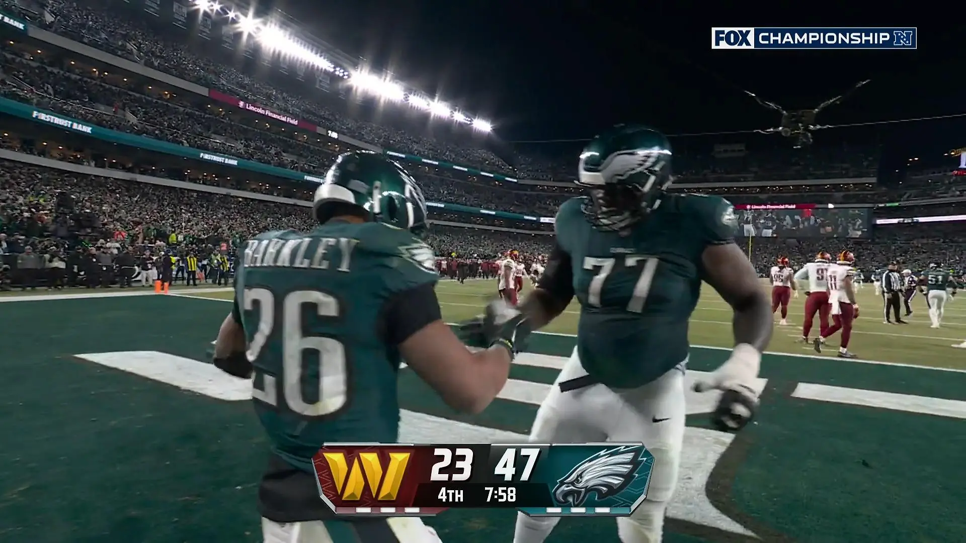 Dritter Touchdown von Barkley - Eagles machen Deckel drauf Kampf um Super-Bowl-Ticket