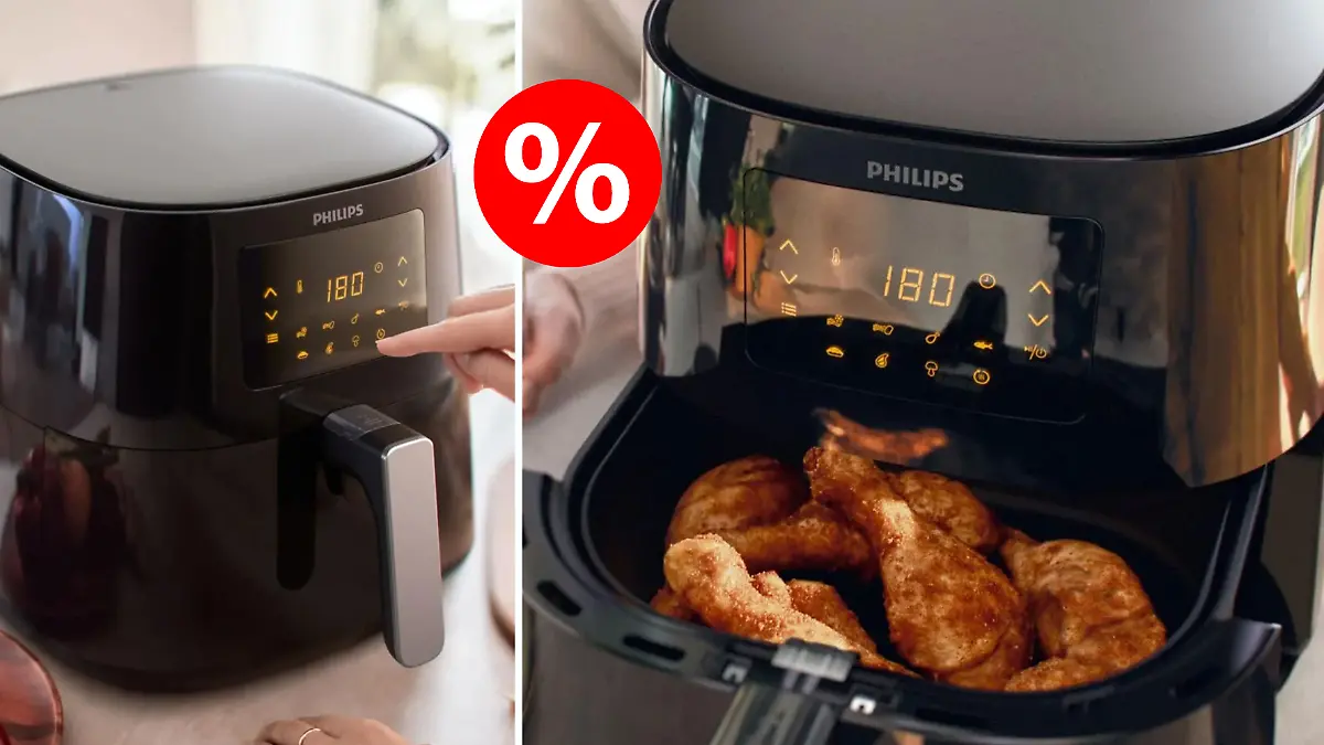 Philips Heißluftfritteuse in Benutzung