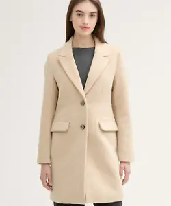 Taillierter Mantel mit recycelter Wolle