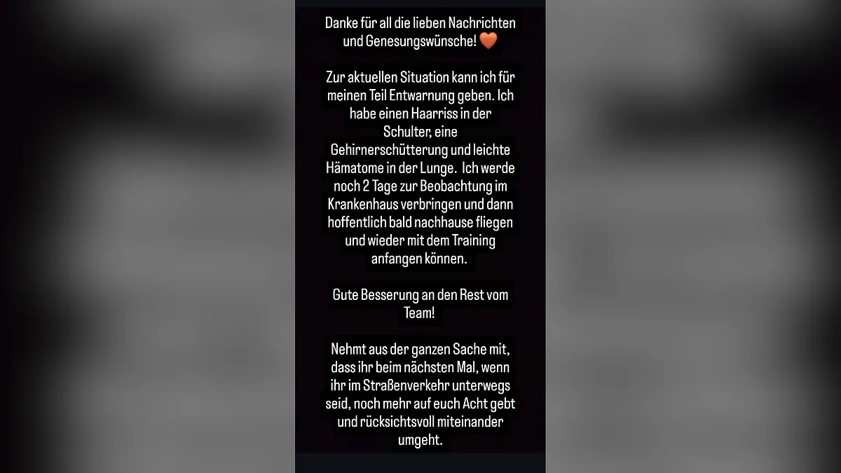 Glück im Unglück für den Radprofi.