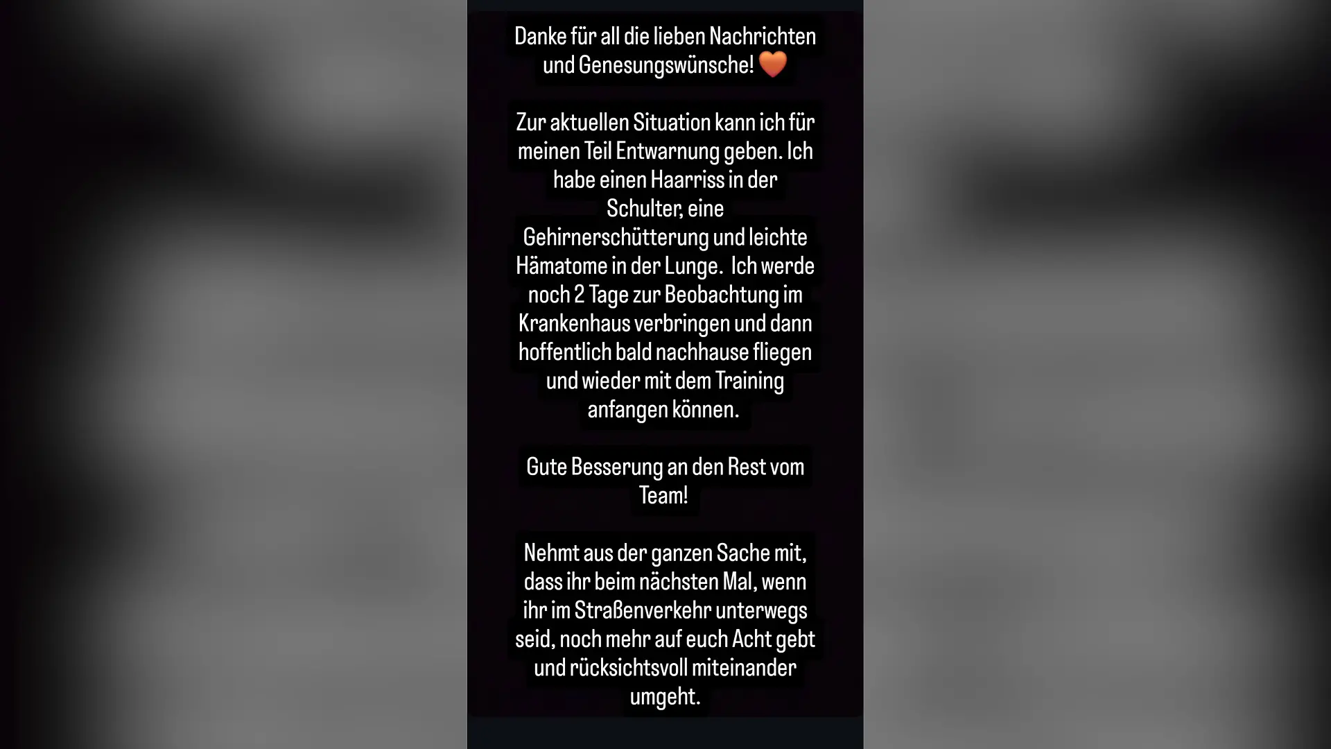 Glück im Unglück für den Radprofi.