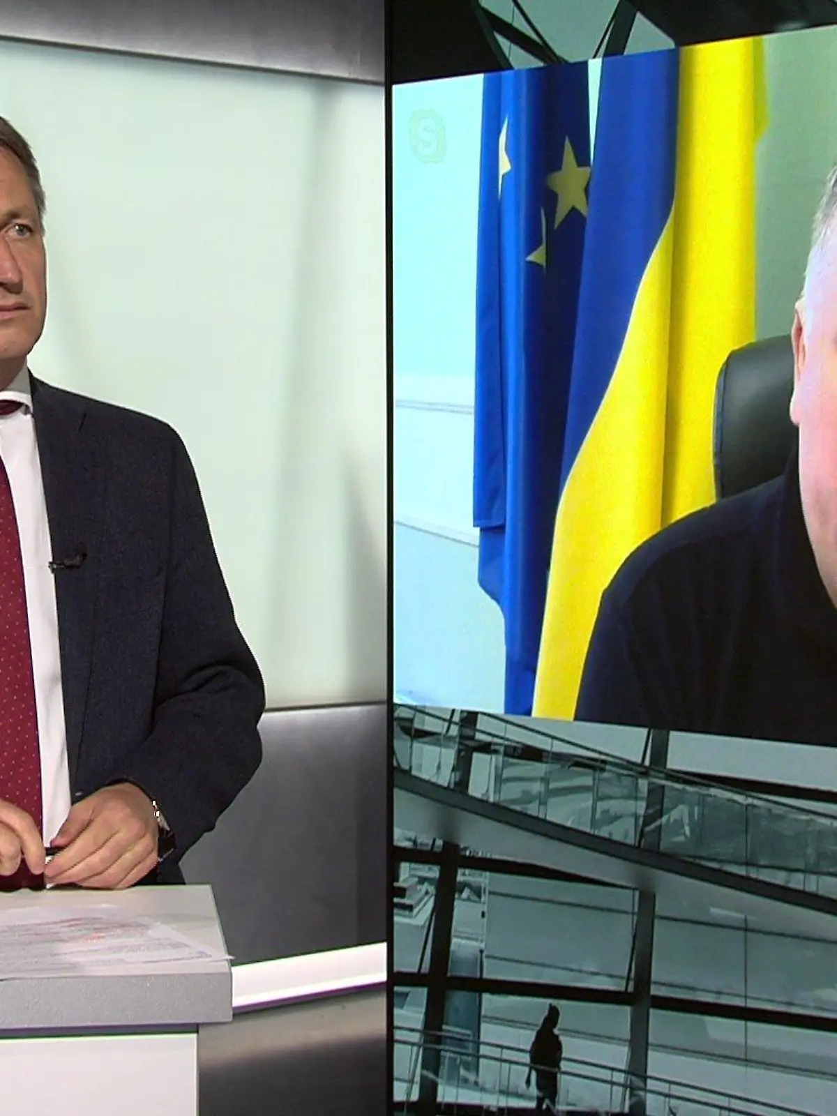 Der sicherheits- und außenpolitische Berater von Präsident Selenskyj, Ihor Zhovkva, in einem Video-Interview mit RTL-Politikchef Nikolaus Blome.