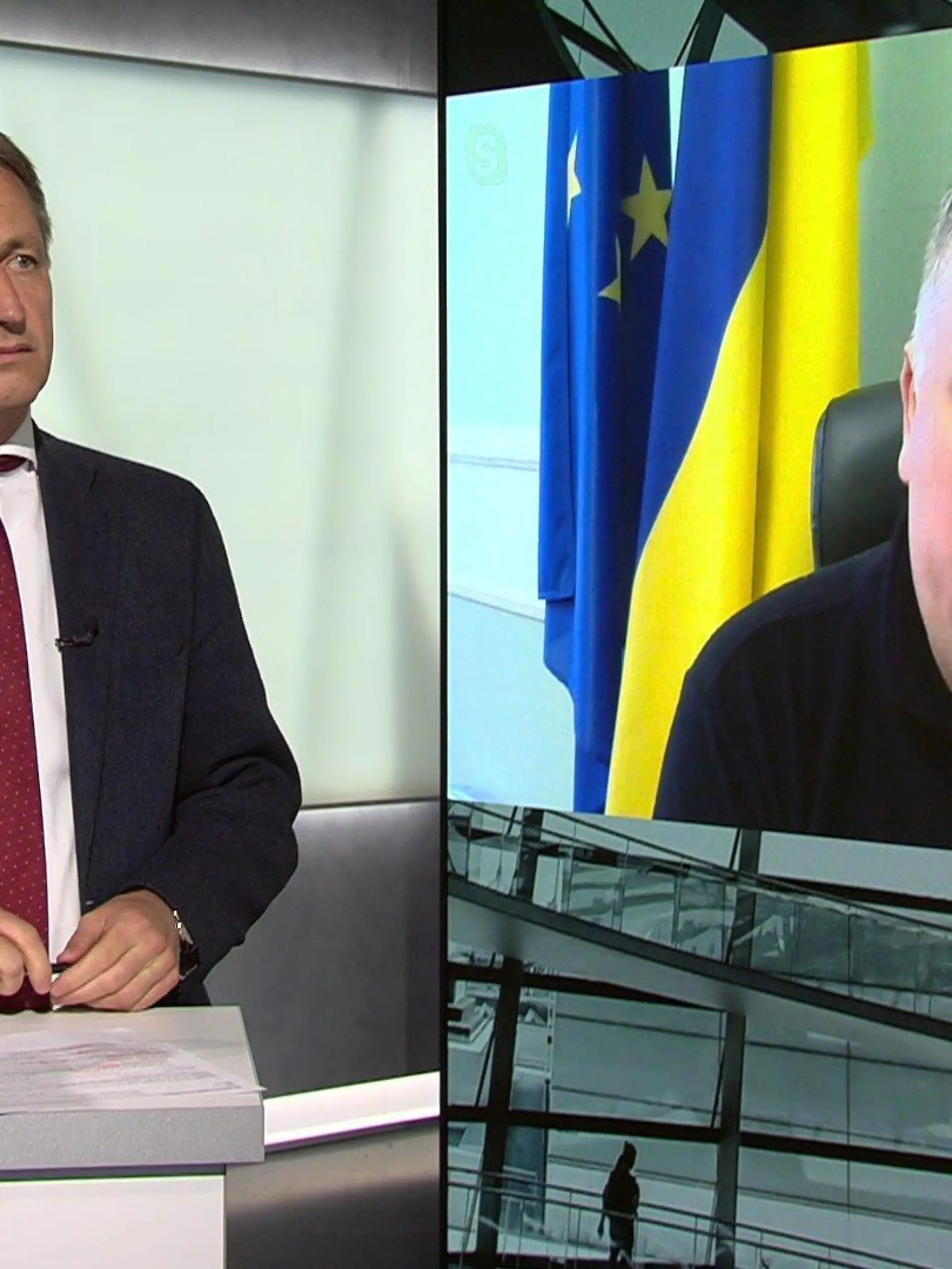 Der sicherheits- und außenpolitische Berater von Präsident Selenskyj, Ihor Zhovkva, in einem Video-Interview mit RTL-Politikchef Nikolaus Blome.