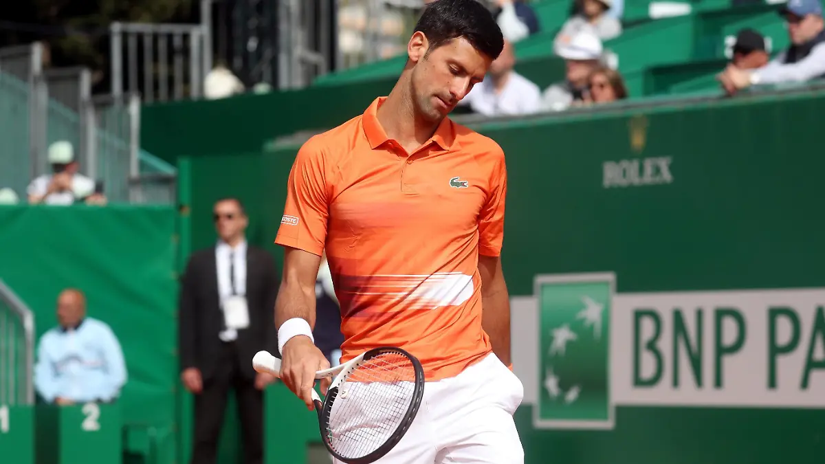 ©PHOTOPQR/NICE MATIN/Jean François Ottonello ; Roquebrune-Cap-Martin ; 12/04/2022 ; 125 eme Rolex Monte-Carlo Masters - Novak Djokovic (Srb - orange) / Alejandro Davidovich Fokina (Esp - blanc)