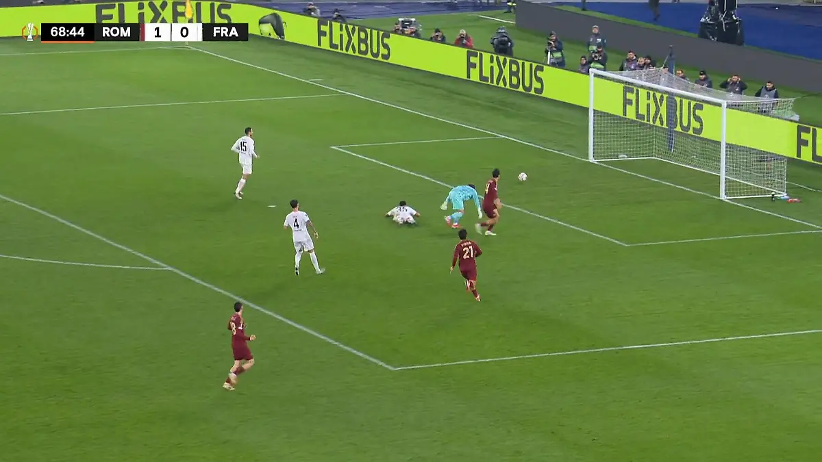 Frankfurt liegt 0:2 in Rom hinten! Rom baut Führung aus
