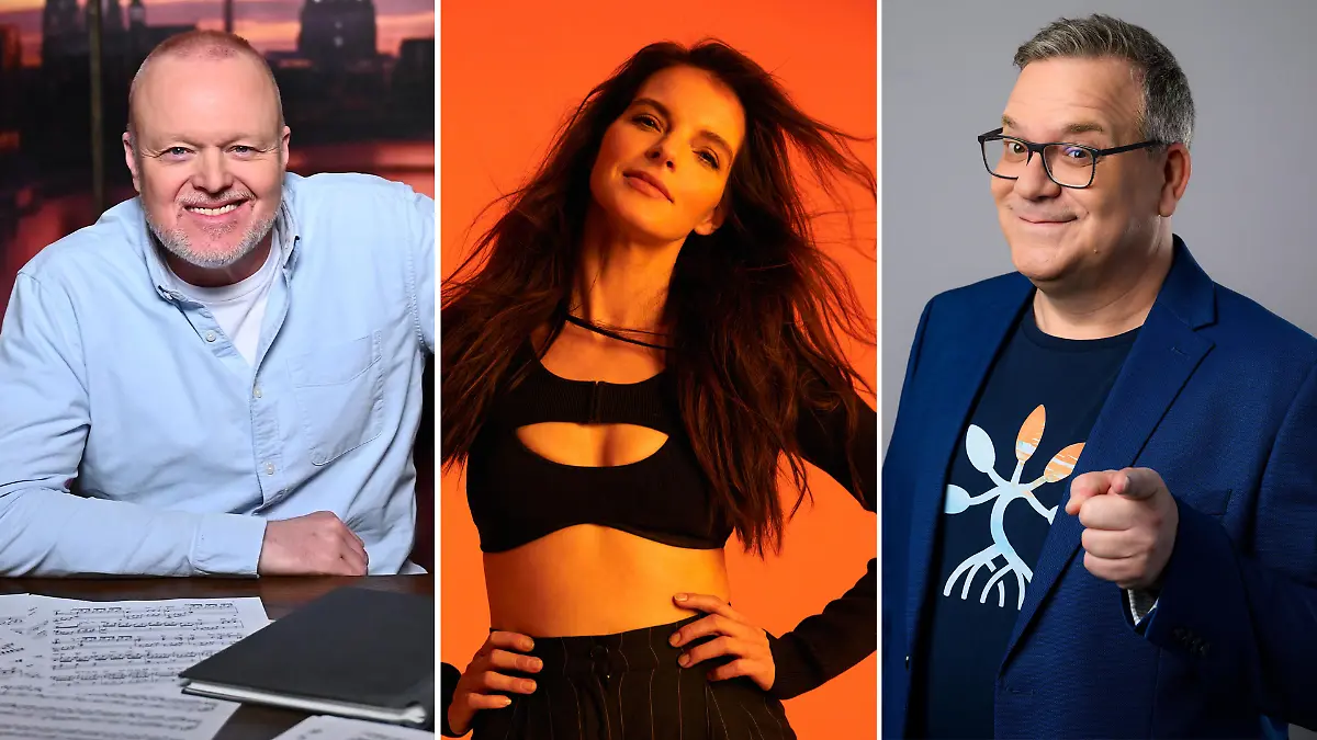Die Jury für Chefsache ESC: Stefan Raab, Yvonne Catterfeld und Elton.