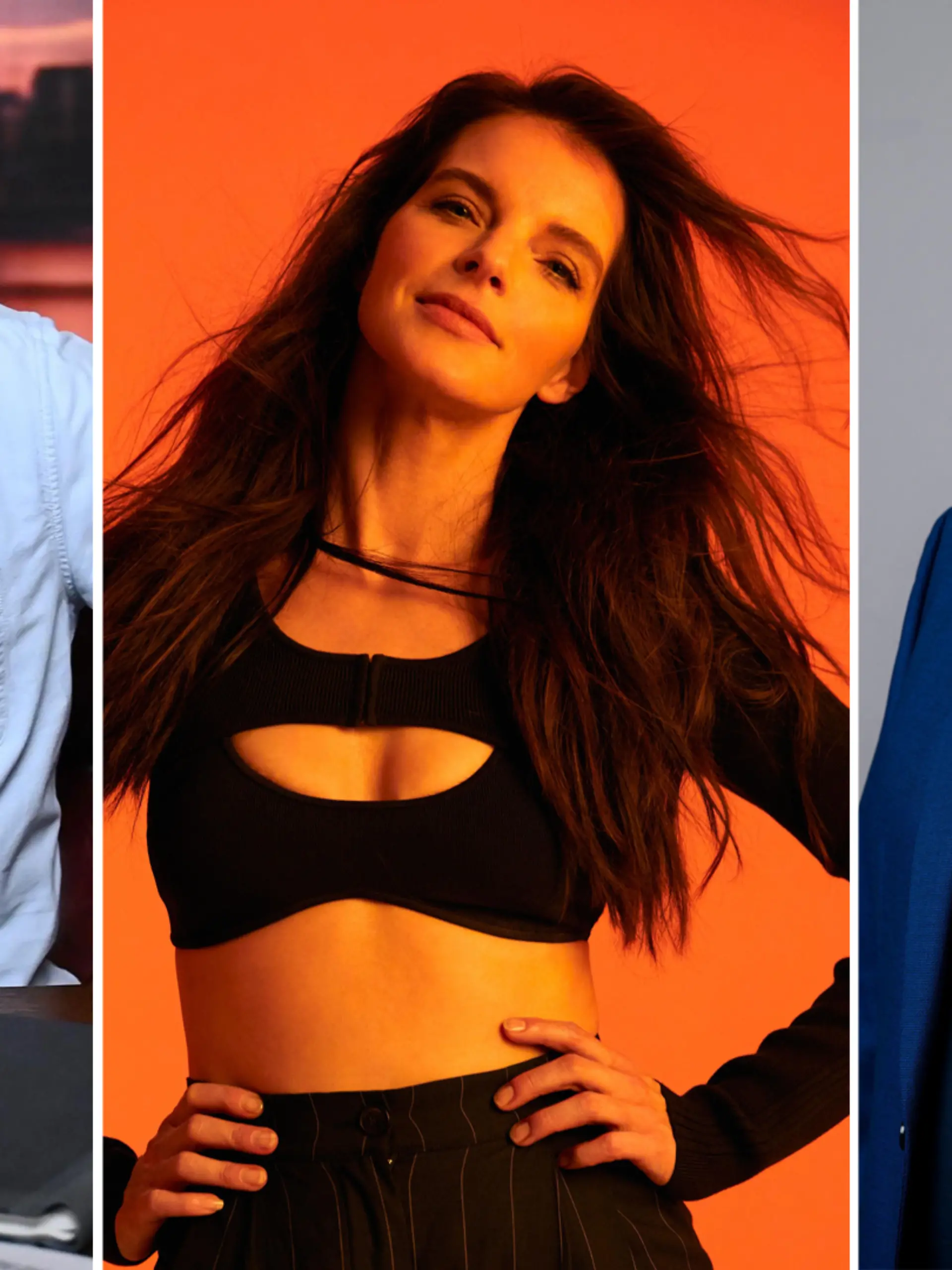 Die Jury für Chefsache ESC: Stefan Raab, Yvonne Catterfeld und Elton.